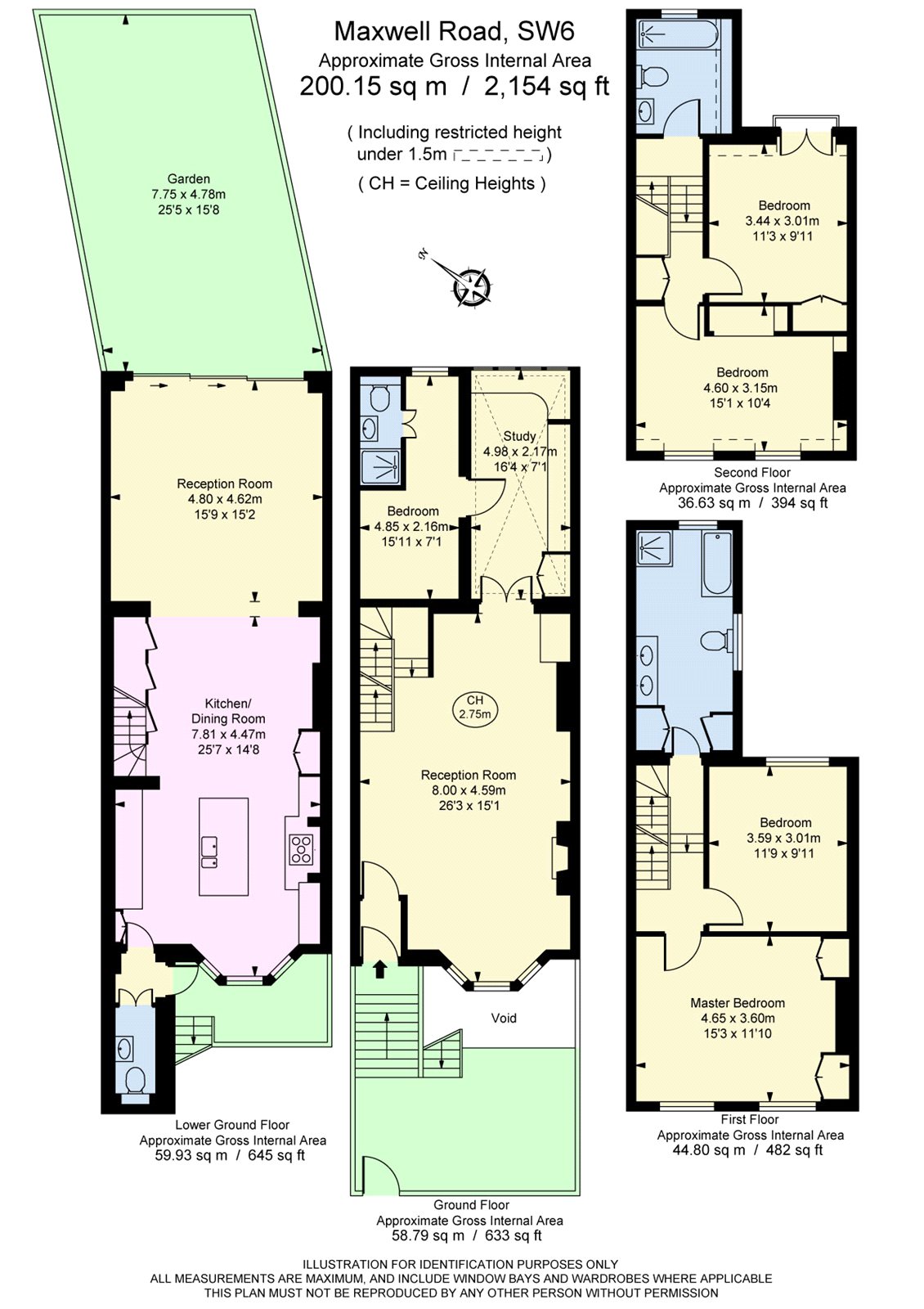 5 Bedrooms Terraced house to rent in Maxwell Road, Fulham SW6