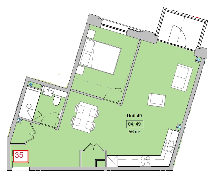 Apartment 35 Lockside House, 5, Scotland Street, Birmingham floorplan