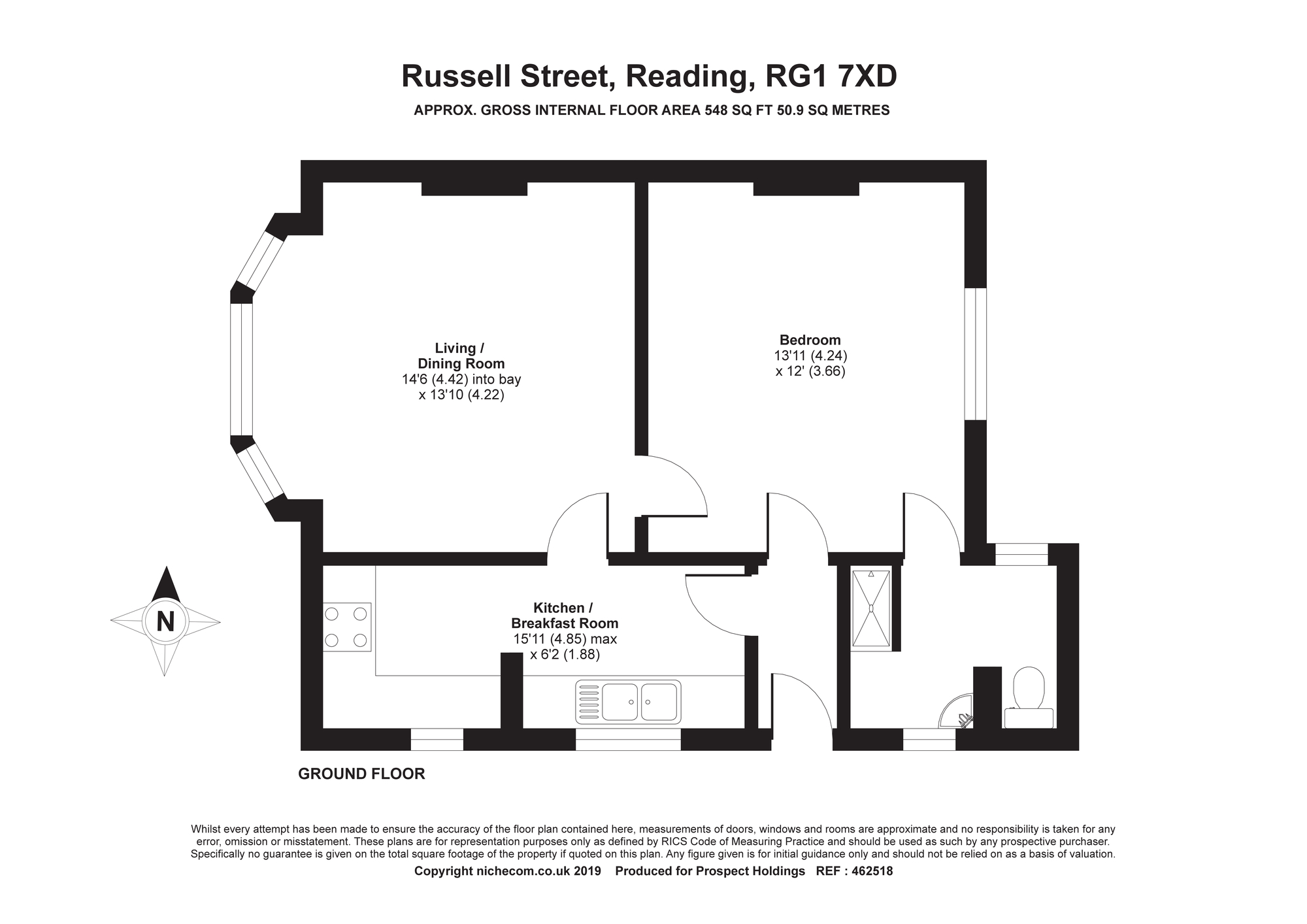 1 Bedrooms Flat for sale in Russell Street, Reading, Berkshire RG1