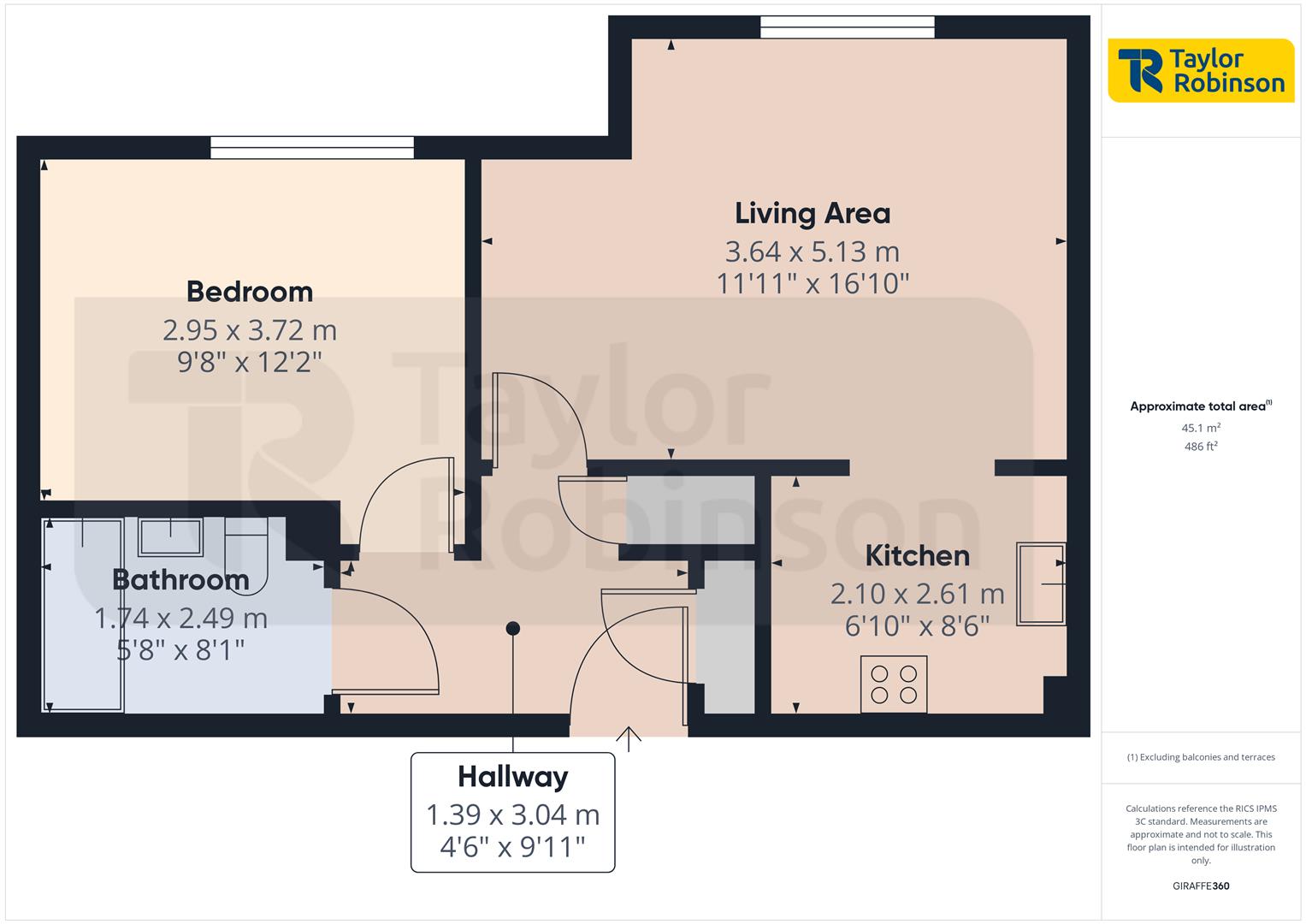 9 Haweswater Place, Castlerigg Way, Crawley floorplan