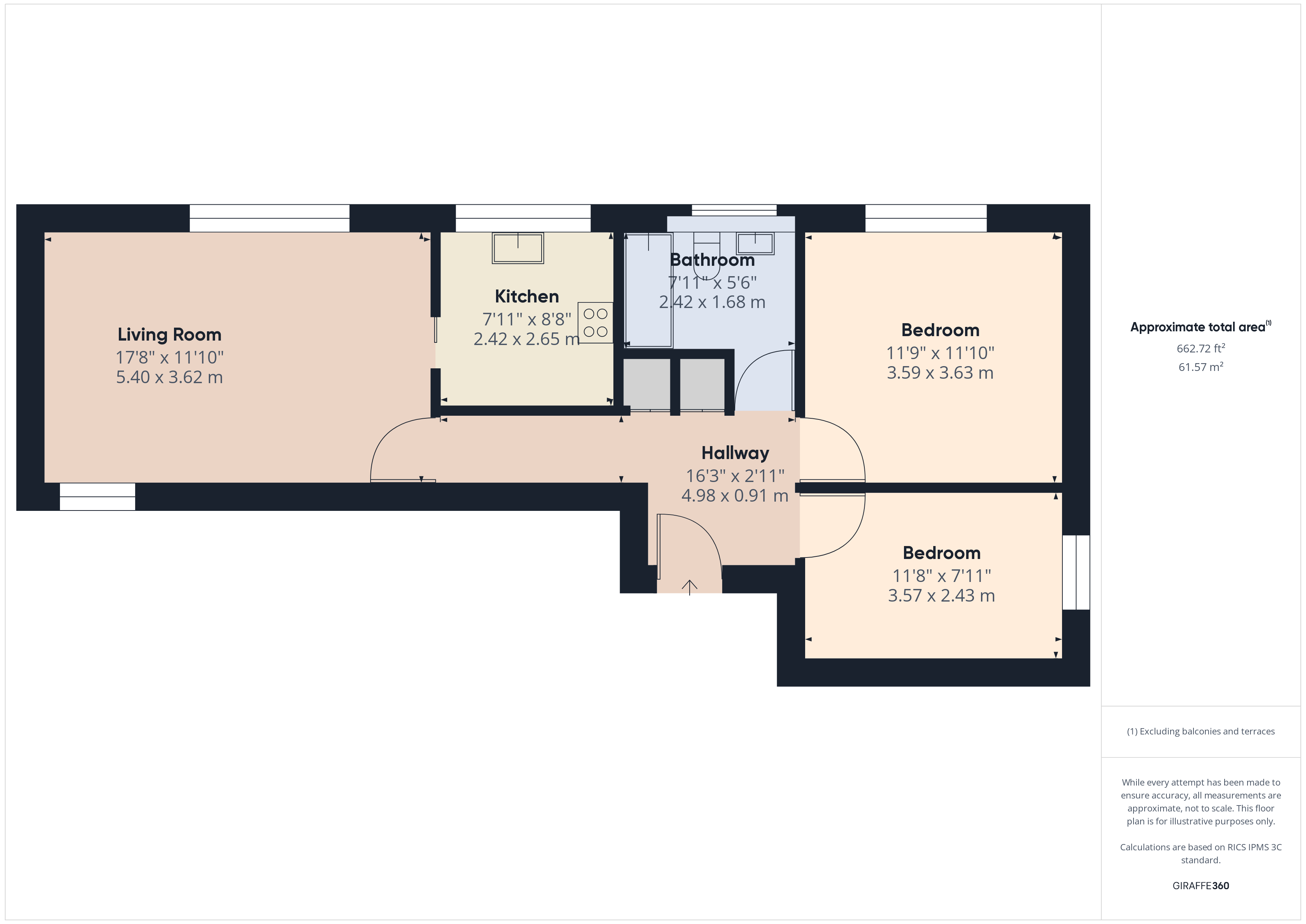 Flat 6 Raleigh Court, 23, Clarence Road North, North Somerset floorplan