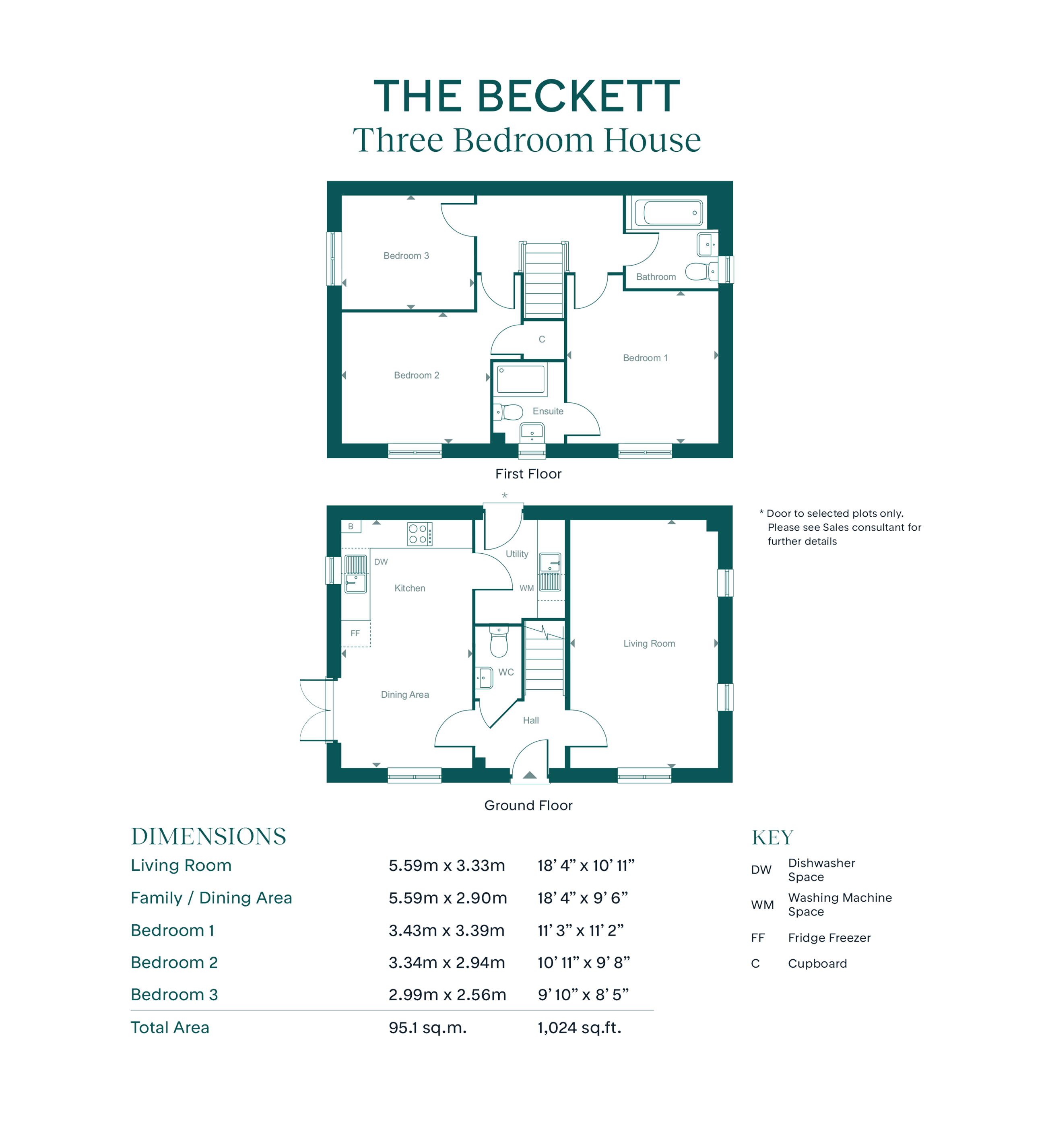 3 poppy way - Beckett RL flafair, Leaf Living at Broxborough Park, Ottershaw, KT16, Ottershaw floorplan
