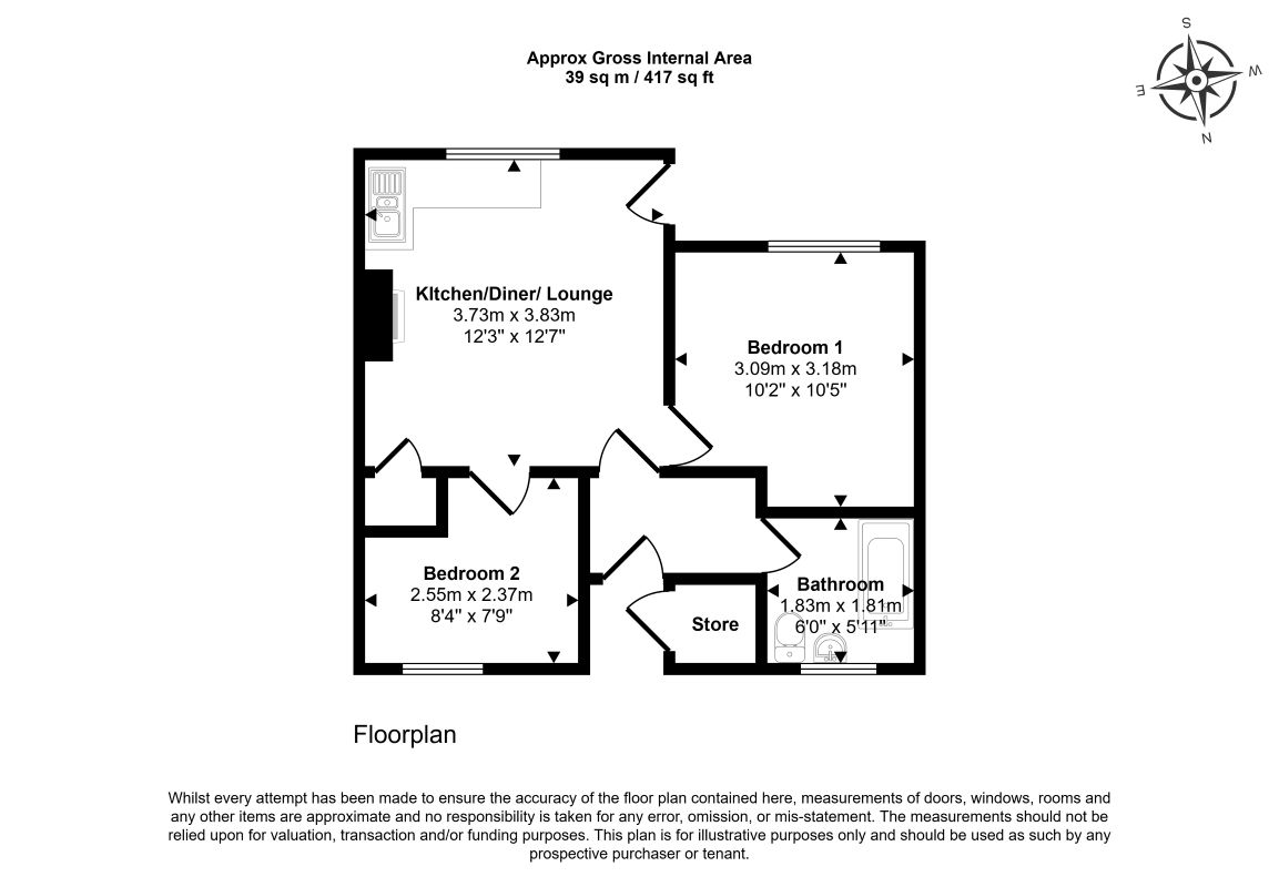 1, Oate Hill, Chippenham floorplan