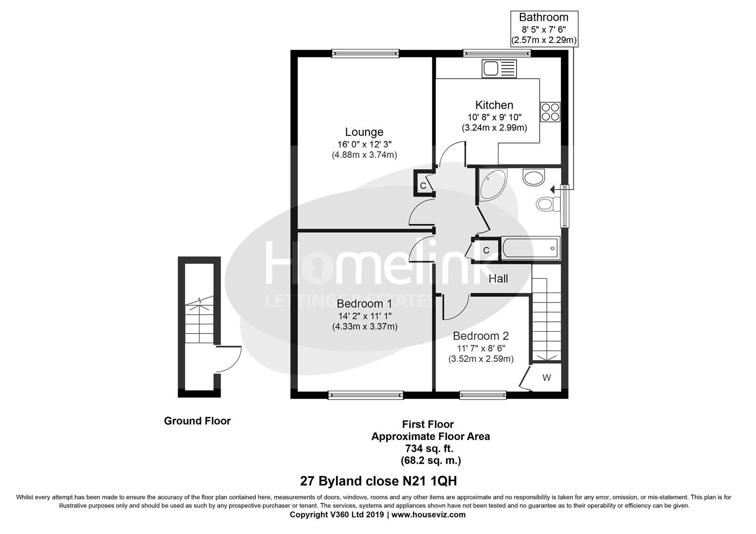 2 Bedrooms Flat to rent in Byland Close, Winchmore Hill N21