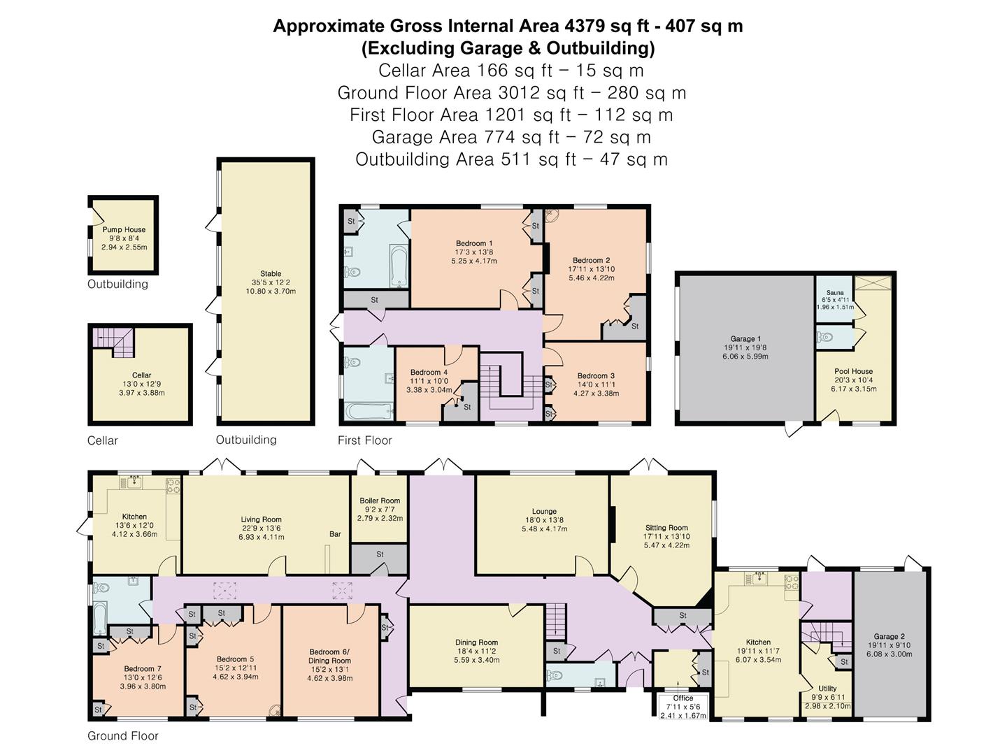Carramore House, 50, Vineyards Road, Potters Bar floorplan