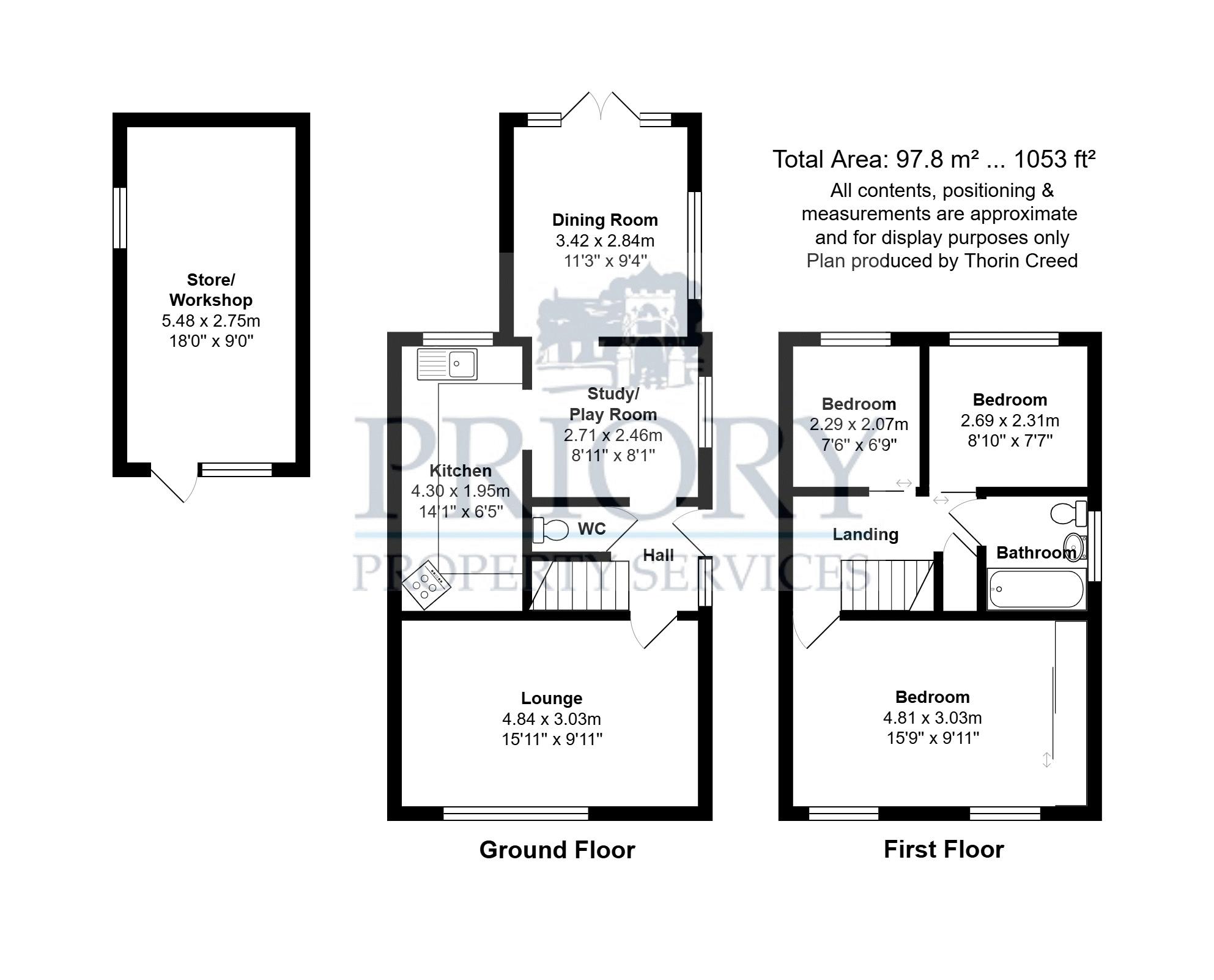 17, Highland Close, Biddulph Moor floorplan
