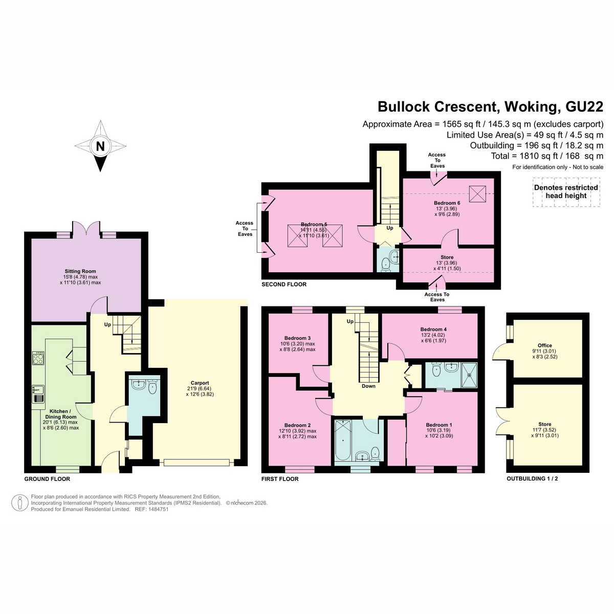 21, Bullock Crescent, Woking floorplan