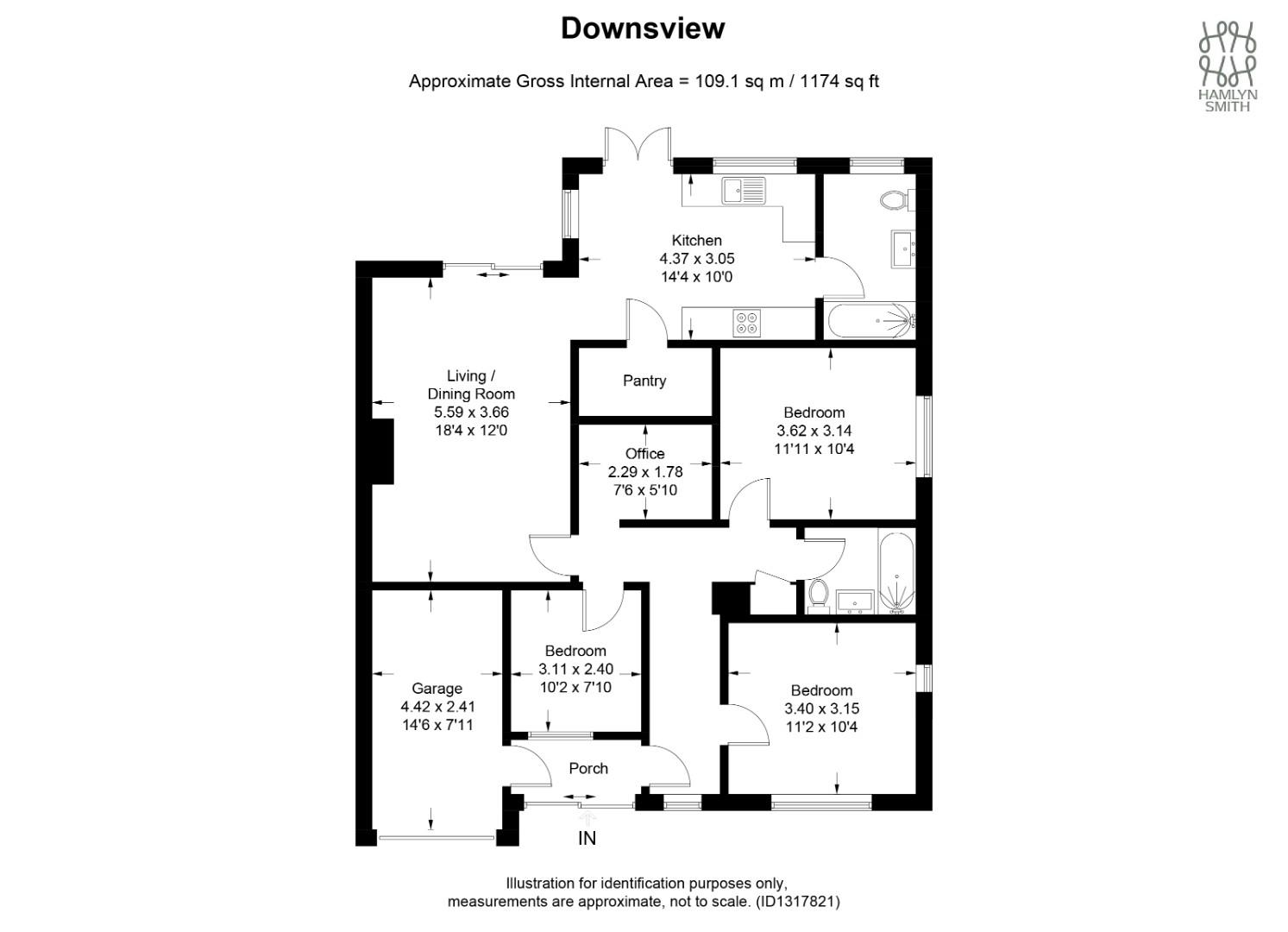 16, Downsview, Henfield floorplan
