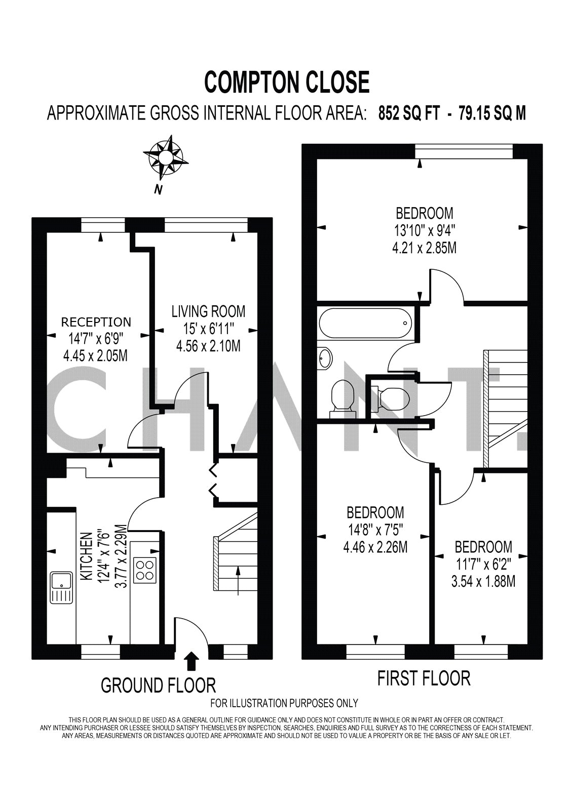 10, Compton Close, London floorplan