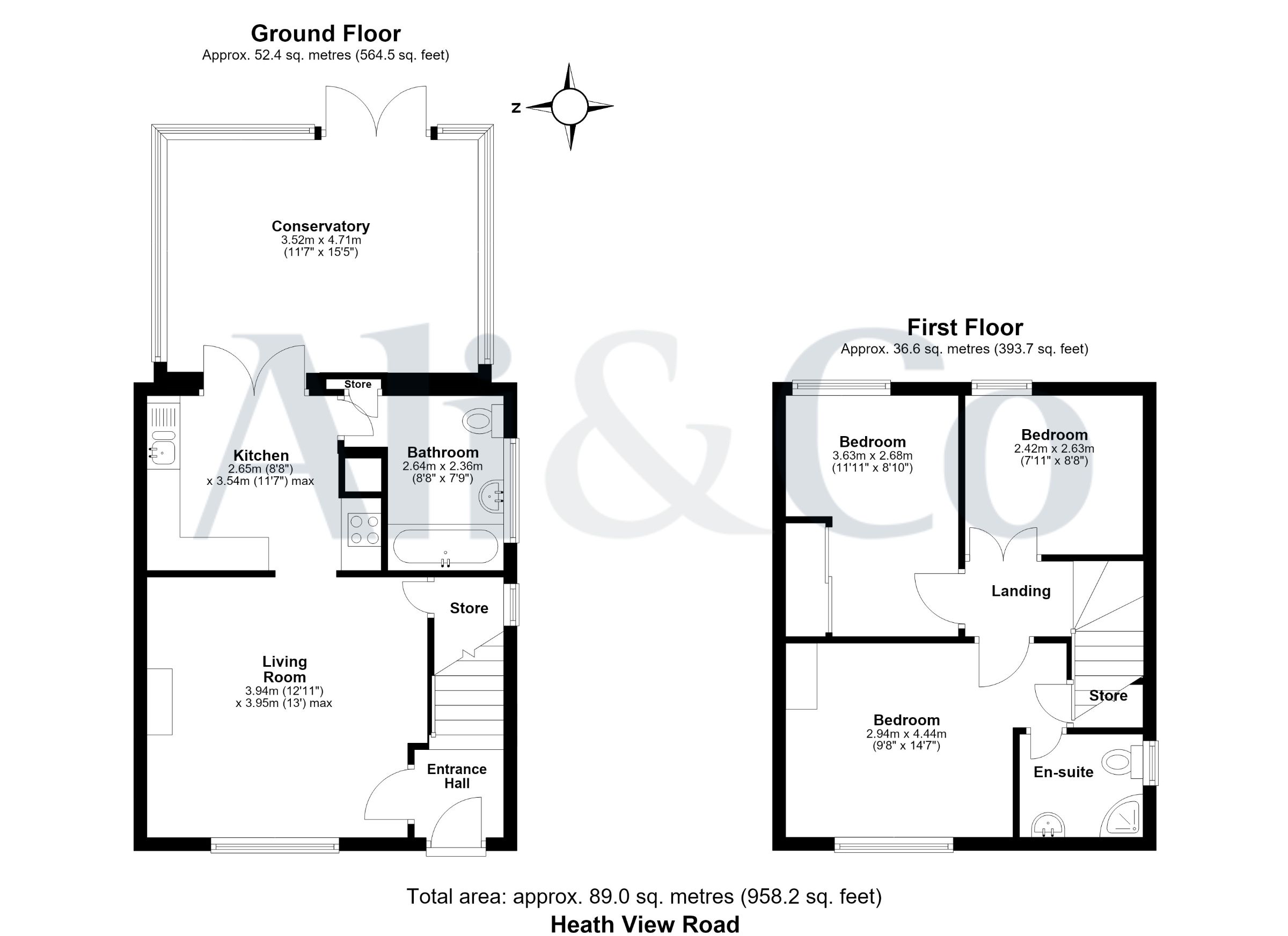 52 Heathview Road, Grays floorplan