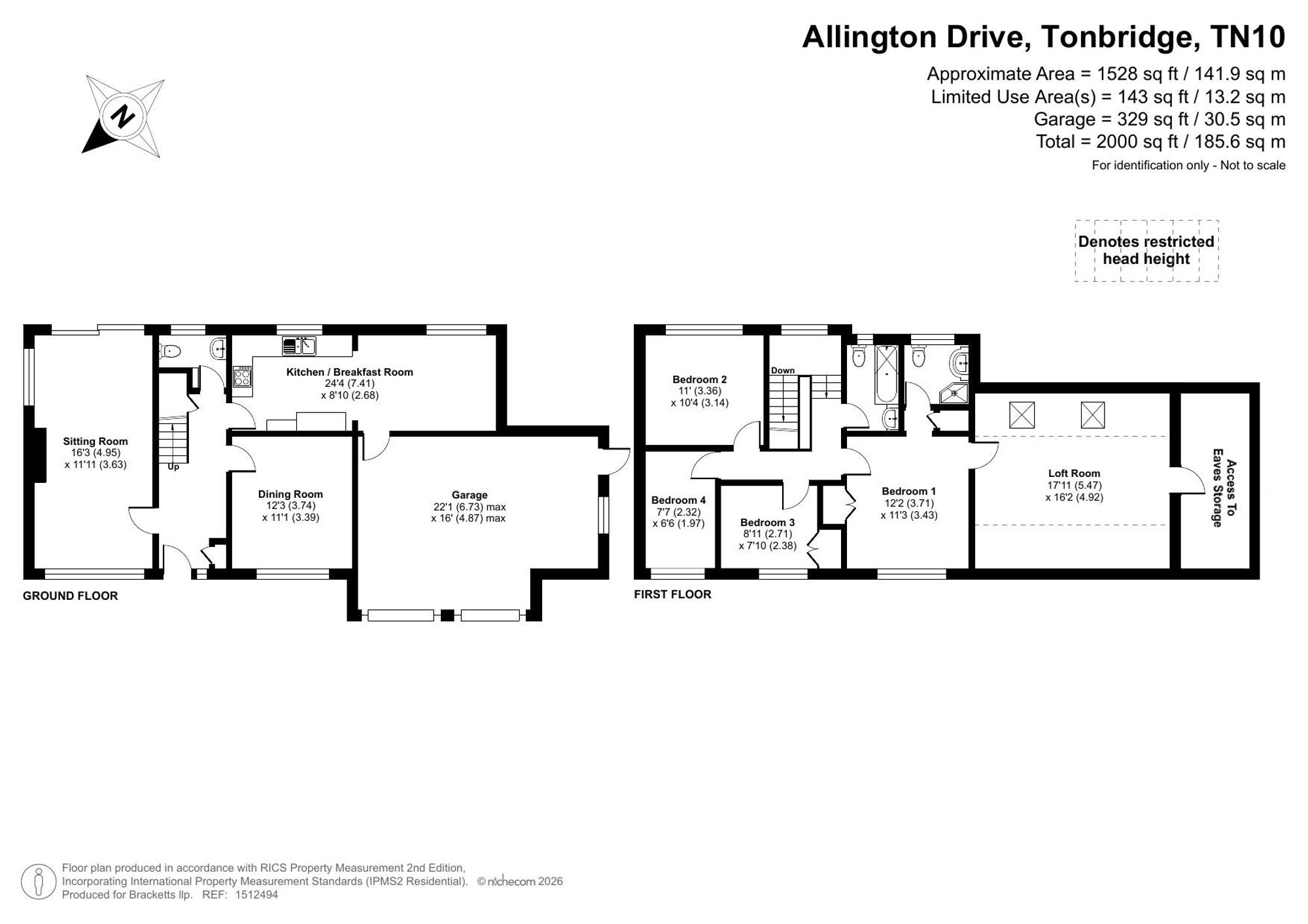 36 Allington Drive, Tonbridge floorplan