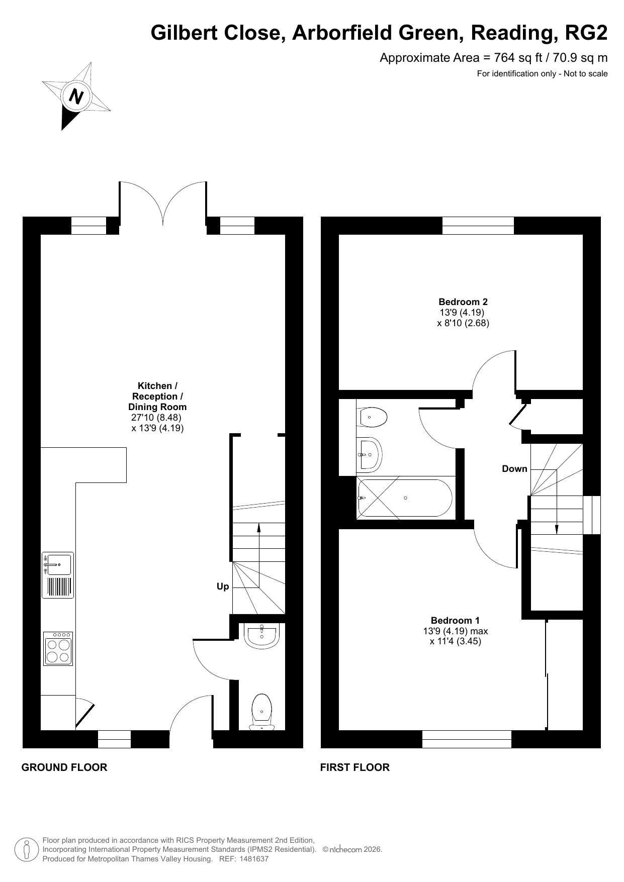 Gilbert Close 985, Reading floorplan