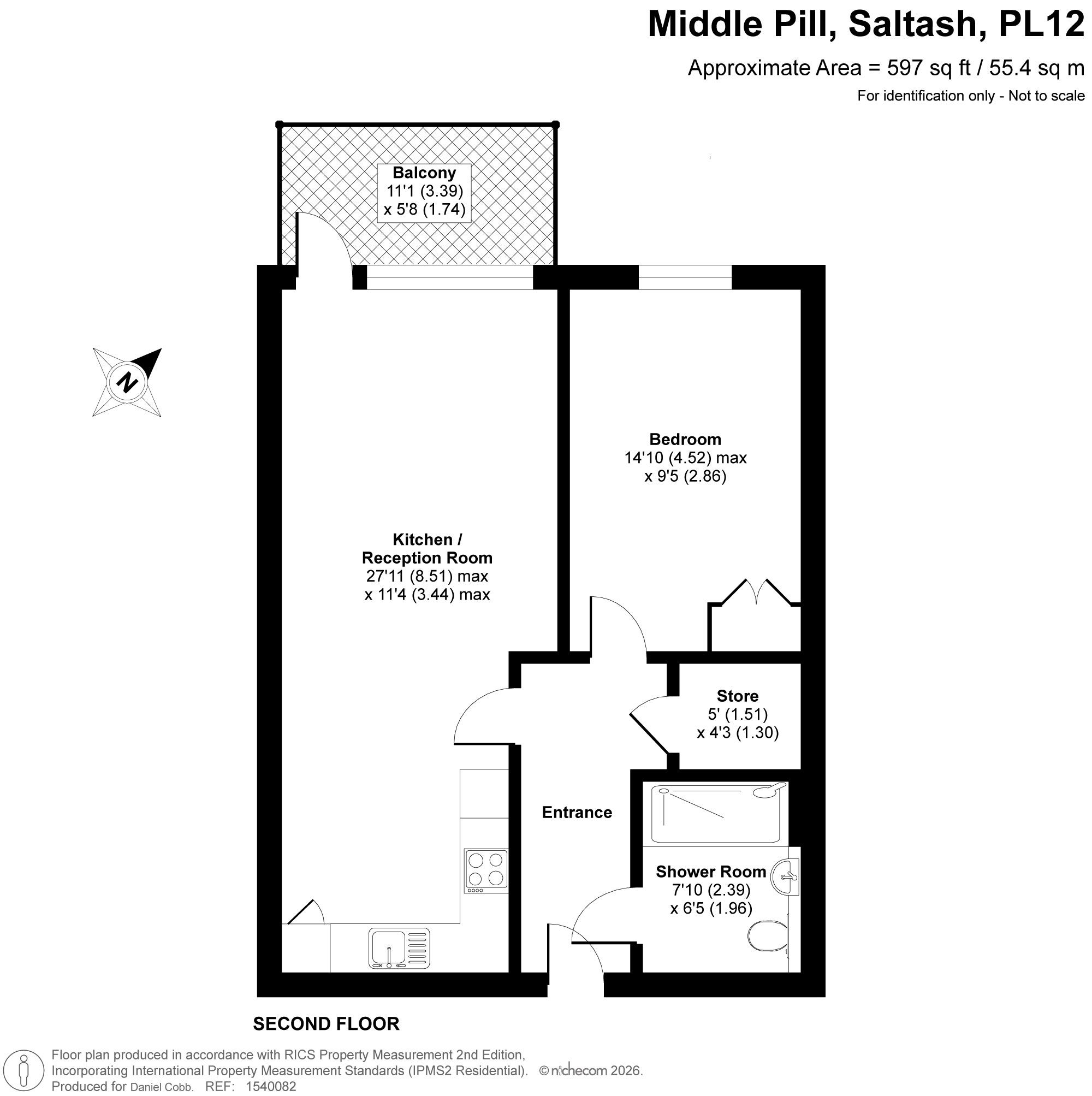 Flat 76, Alwen Court, London floorplan
