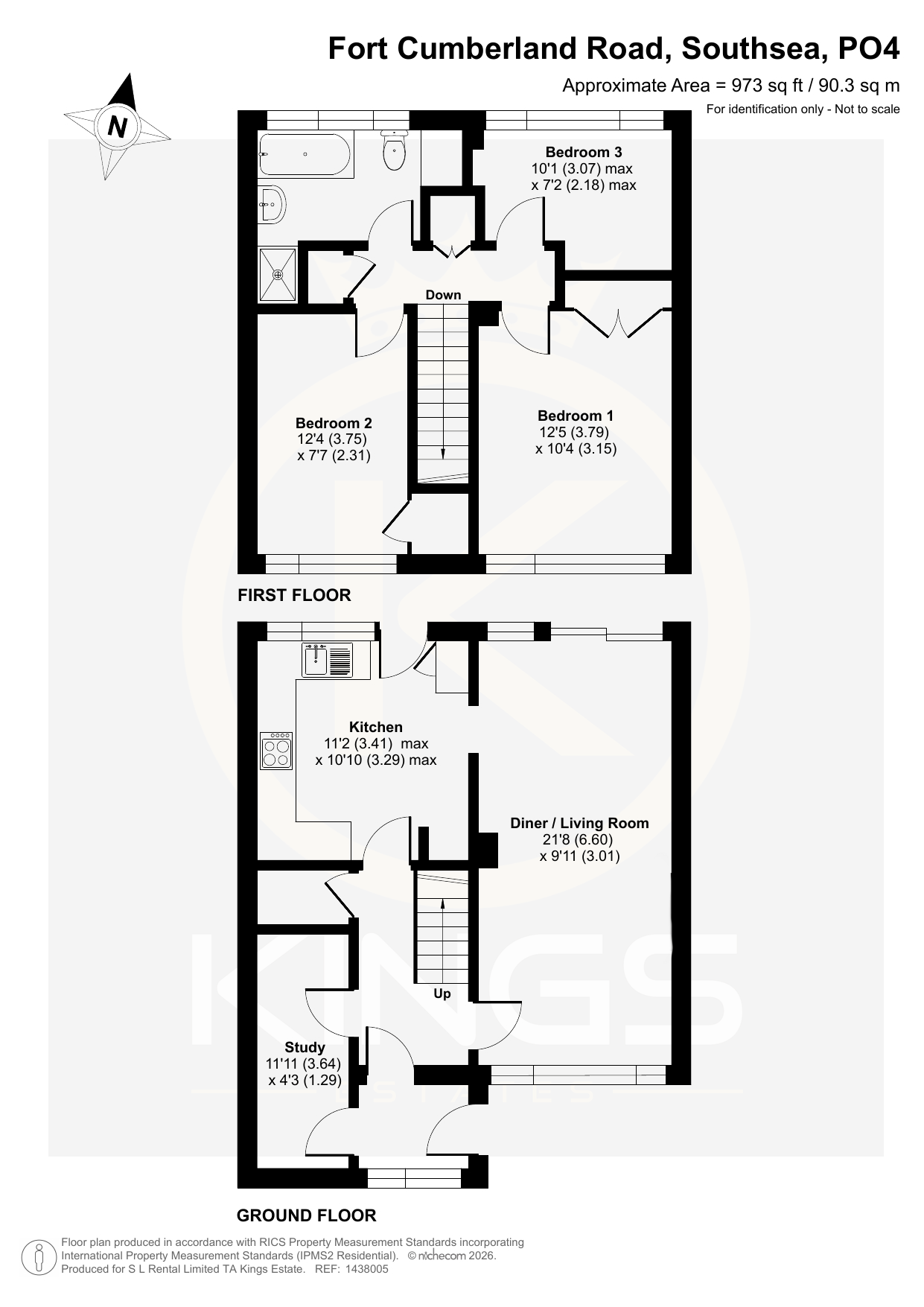 55a, Fort Cumberland Road, Southsea floorplan