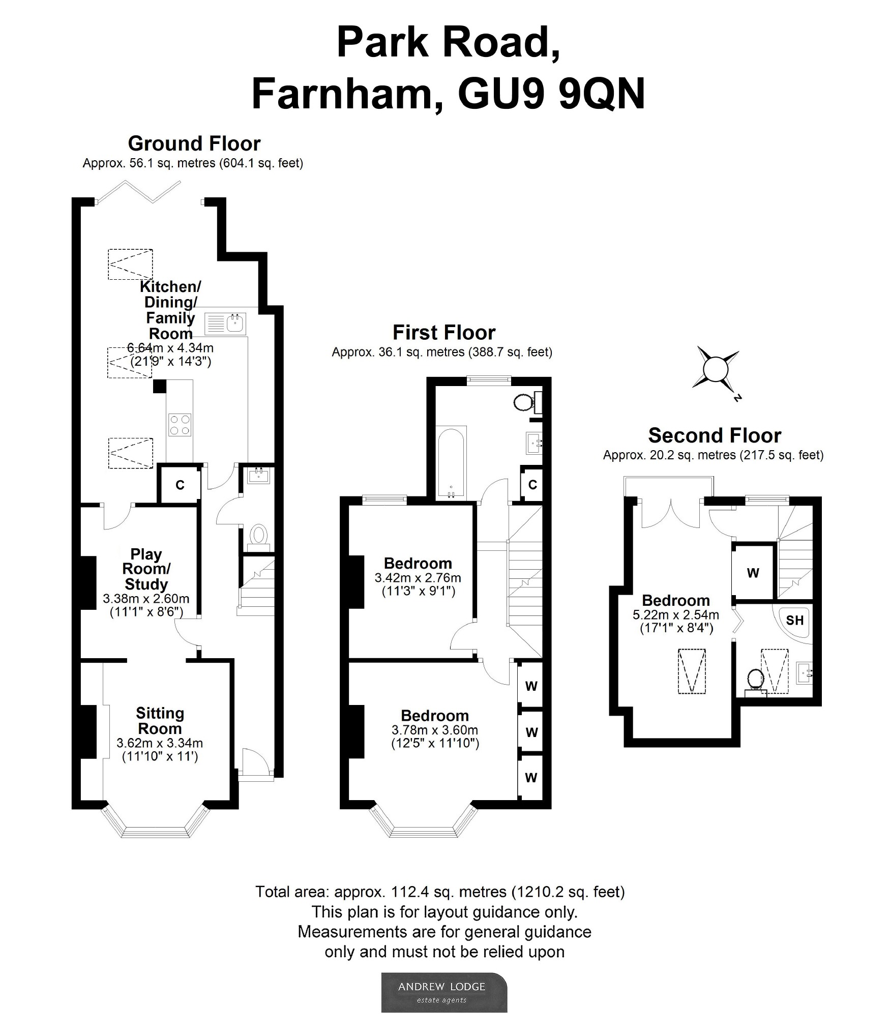 3 Bedrooms Terraced house for sale in Park Road, Farnham GU9