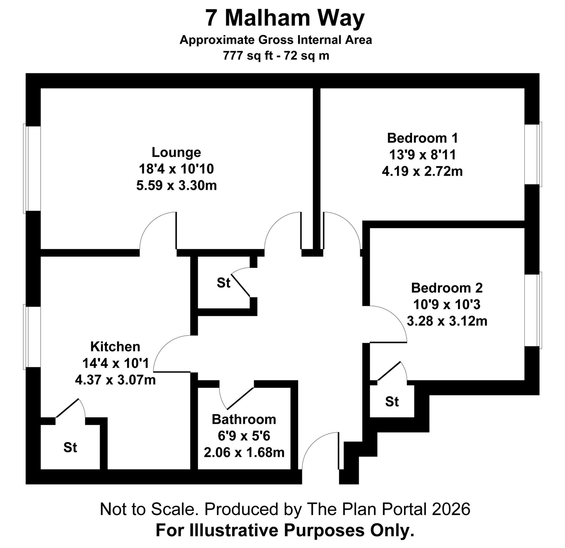 7, Malham Way, Leicester floorplan