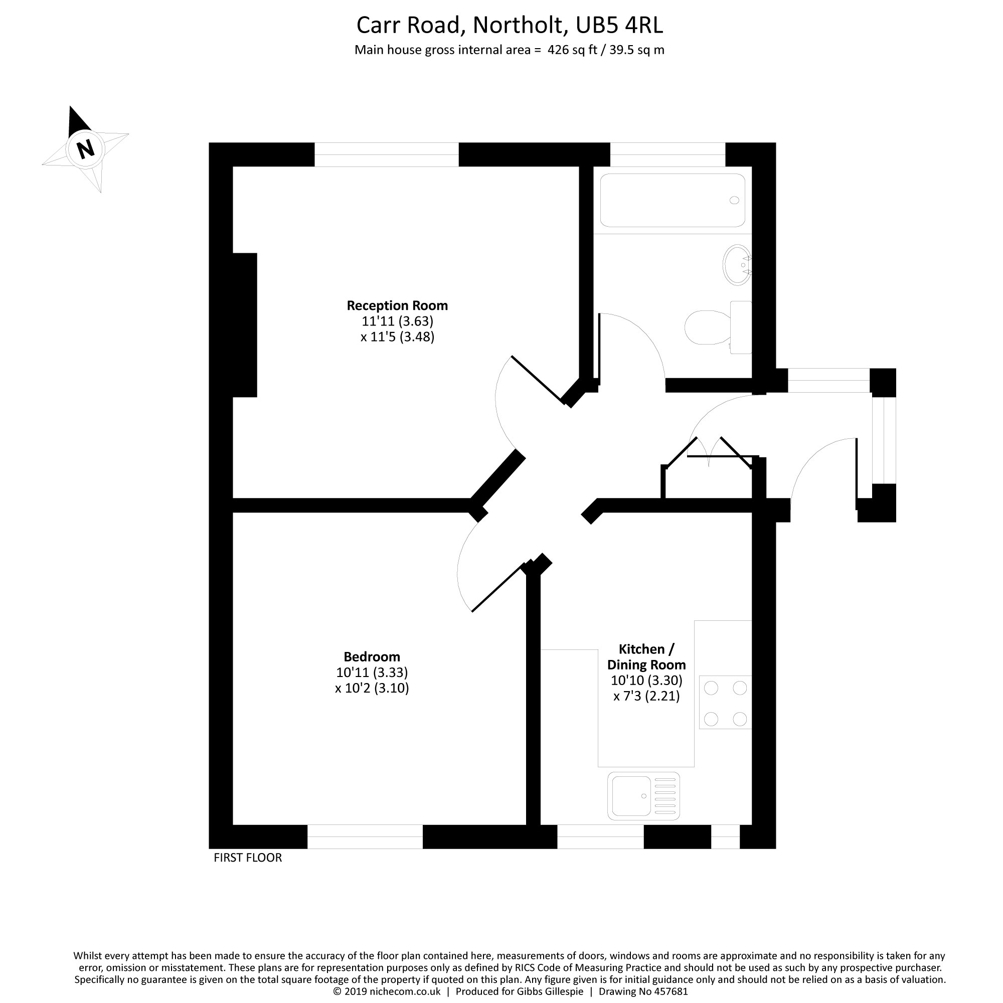 1 Bedrooms Maisonette for sale in Carr Road, Northolt, Middlesex UB5