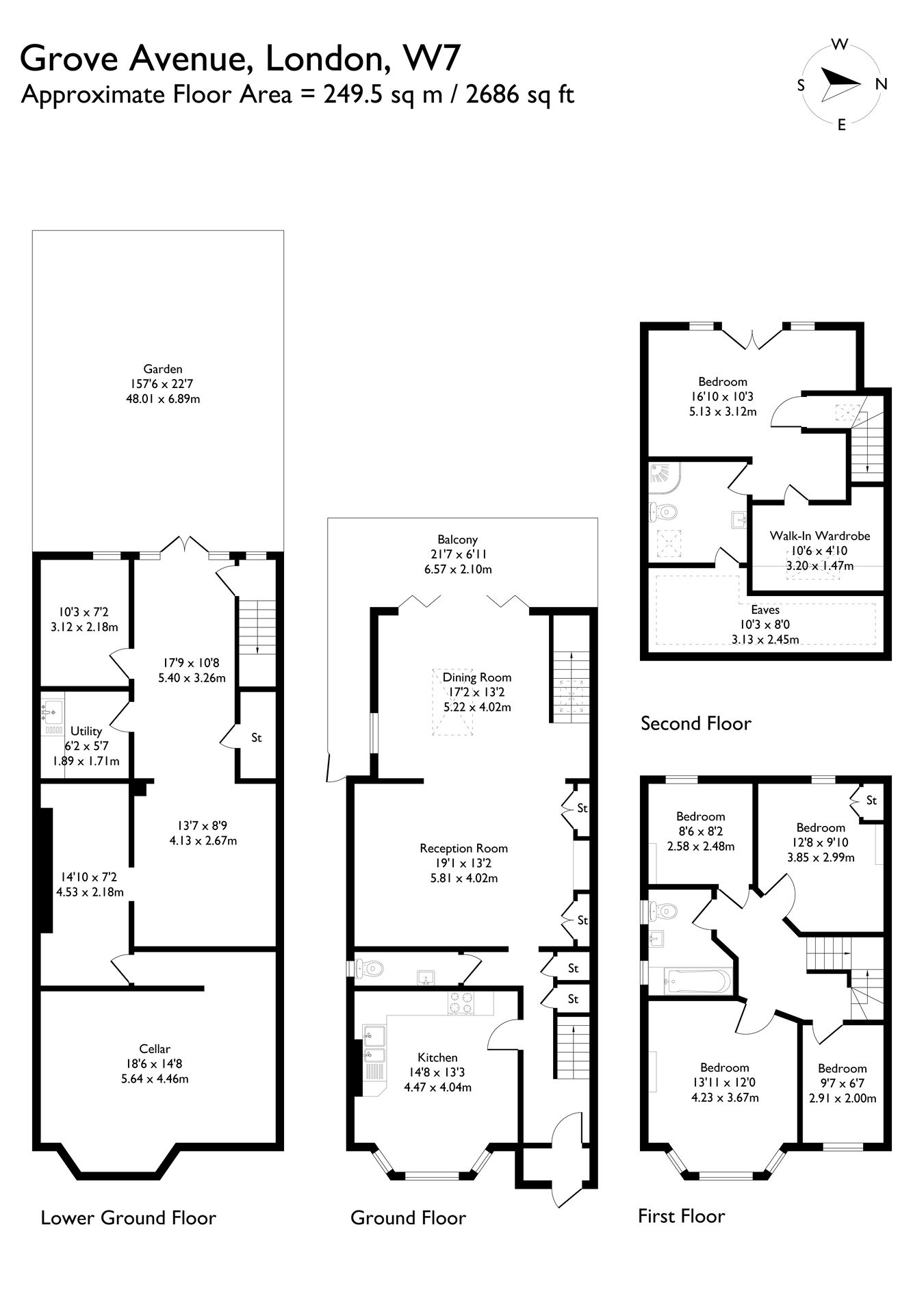 72, Grove Avenue, London floorplan