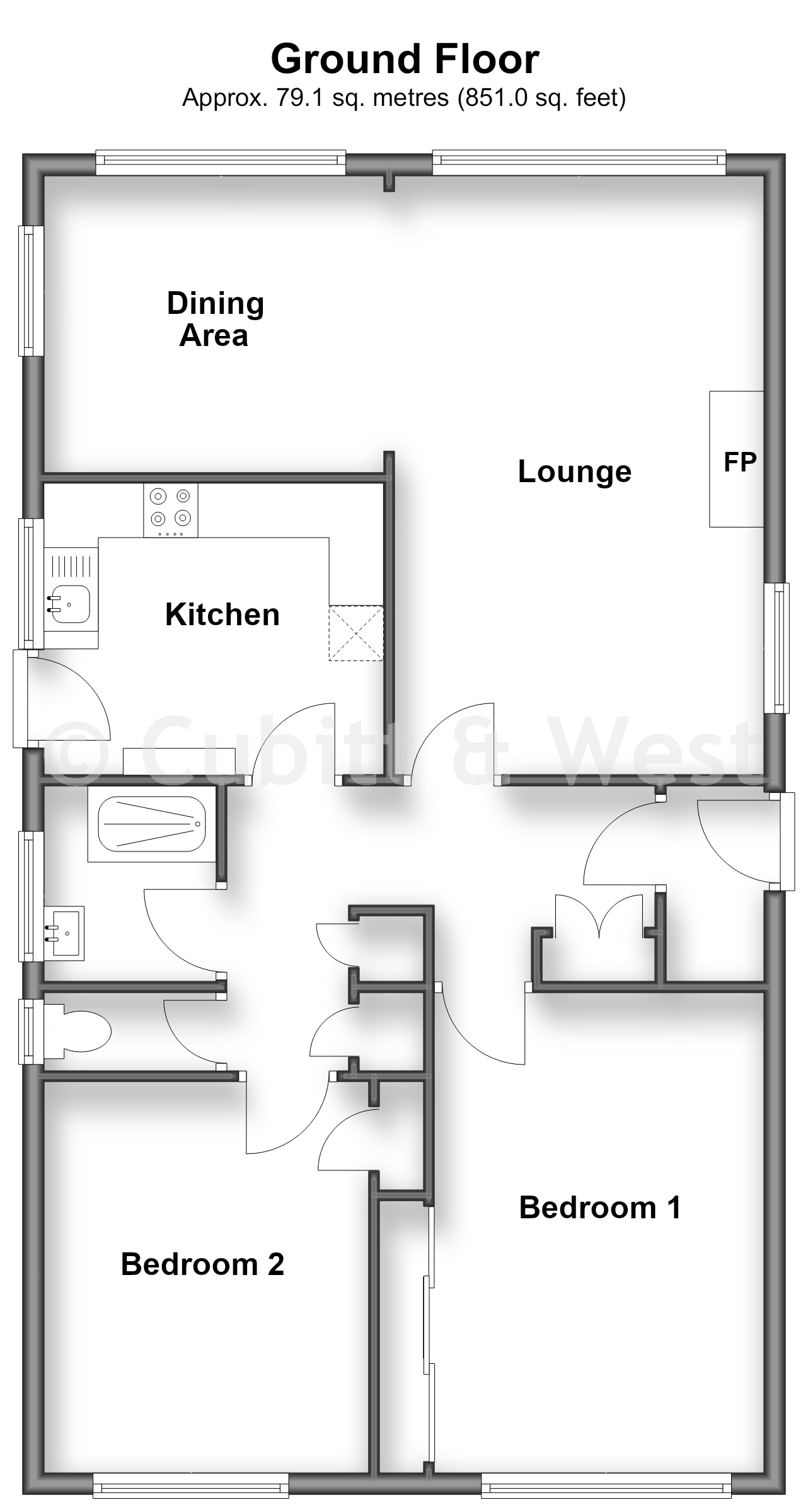 9, Warren Close, Brighton floorplan
