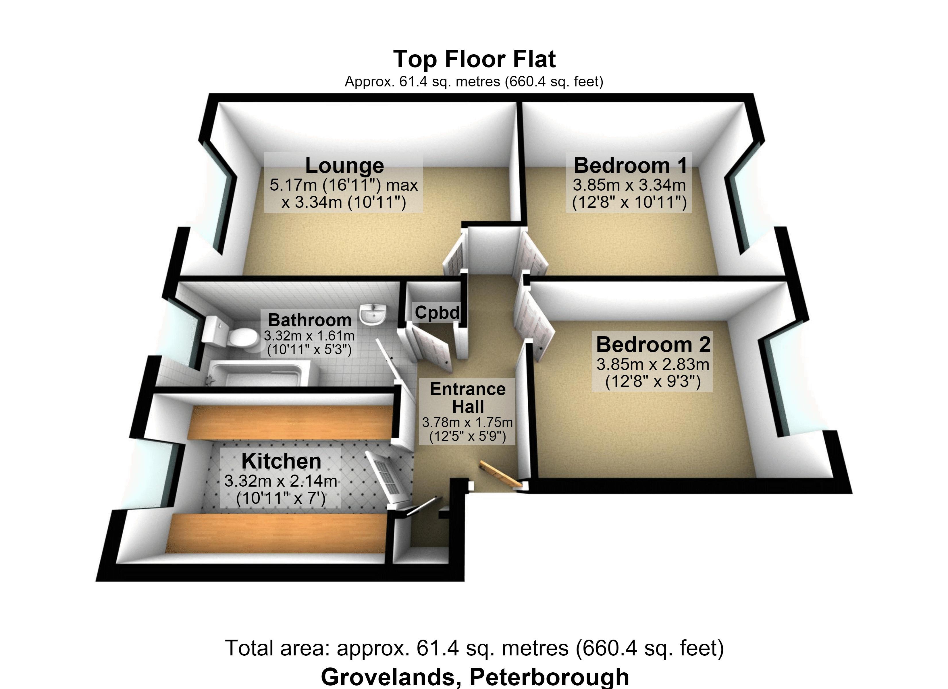 15, Grovelands, Peterborough floorplan