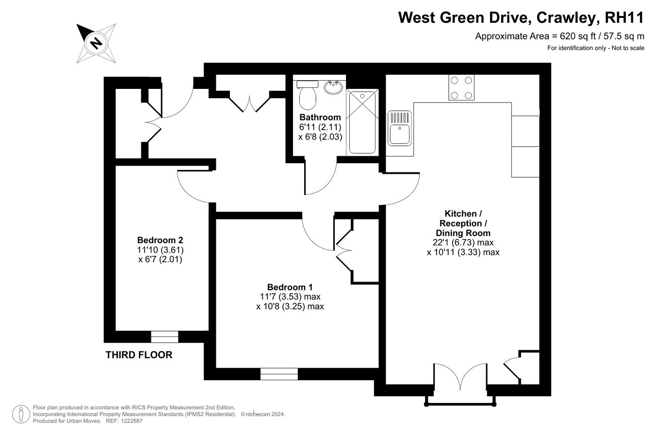 33, Bloomery House, Crawley floorplan