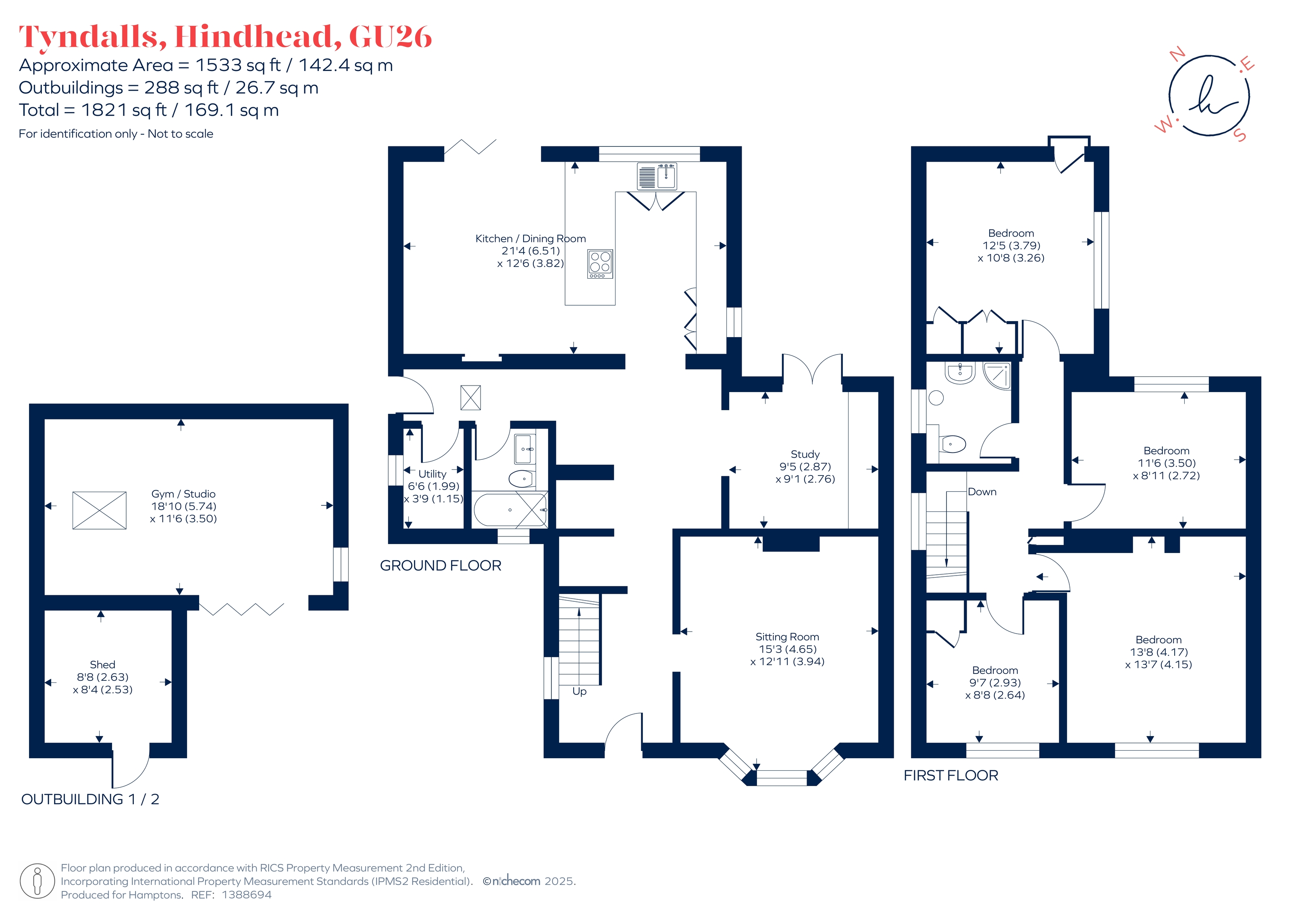 1, Tyndalls, Hindhead floorplan