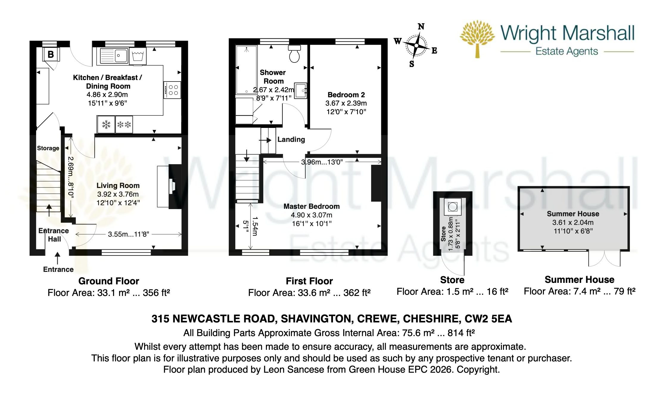 315, Newcastle Road, Nantwich floorplan
