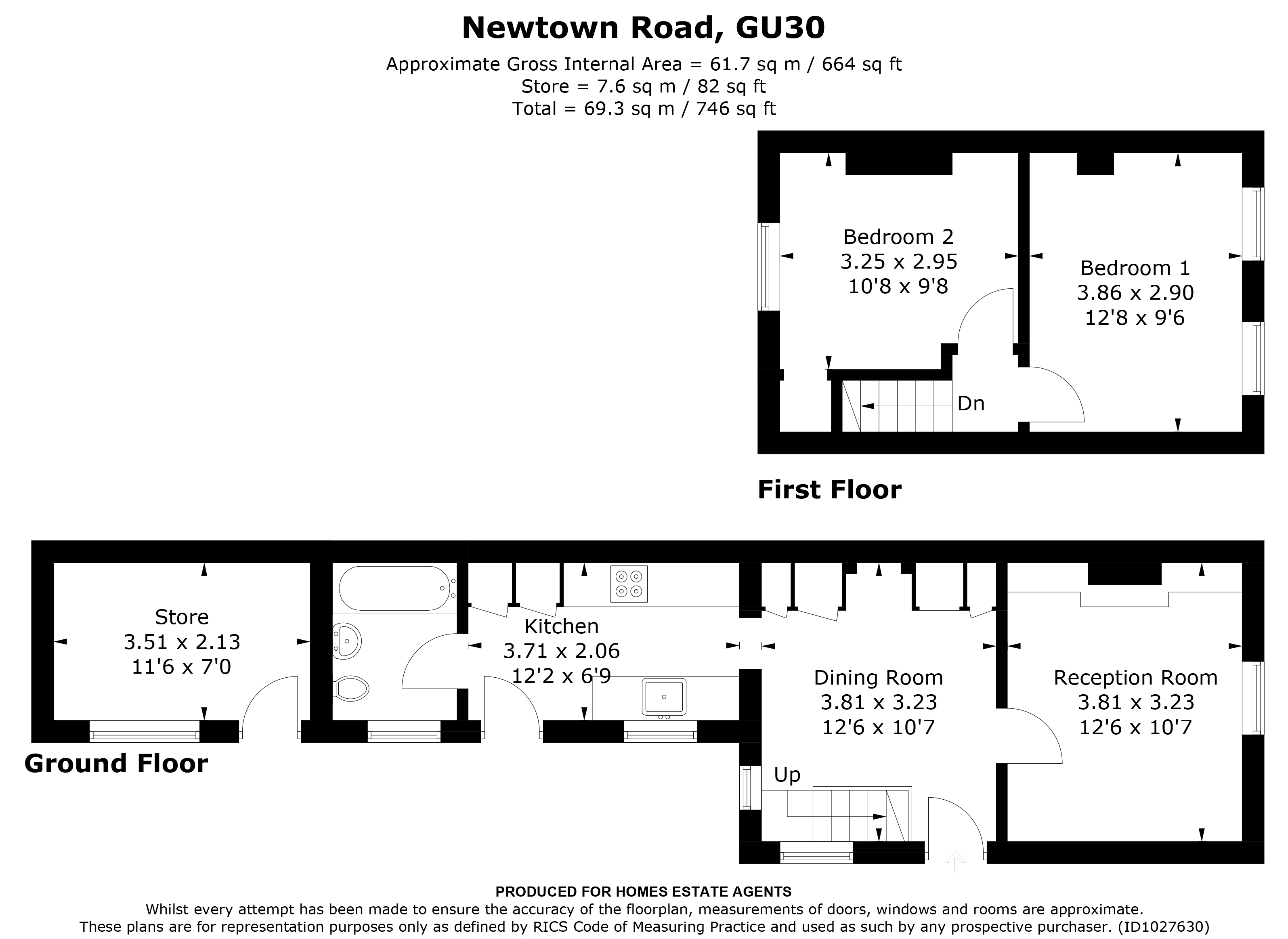 Newtown Road, Liphook GU30, 2 bedroom semidetached house for sale