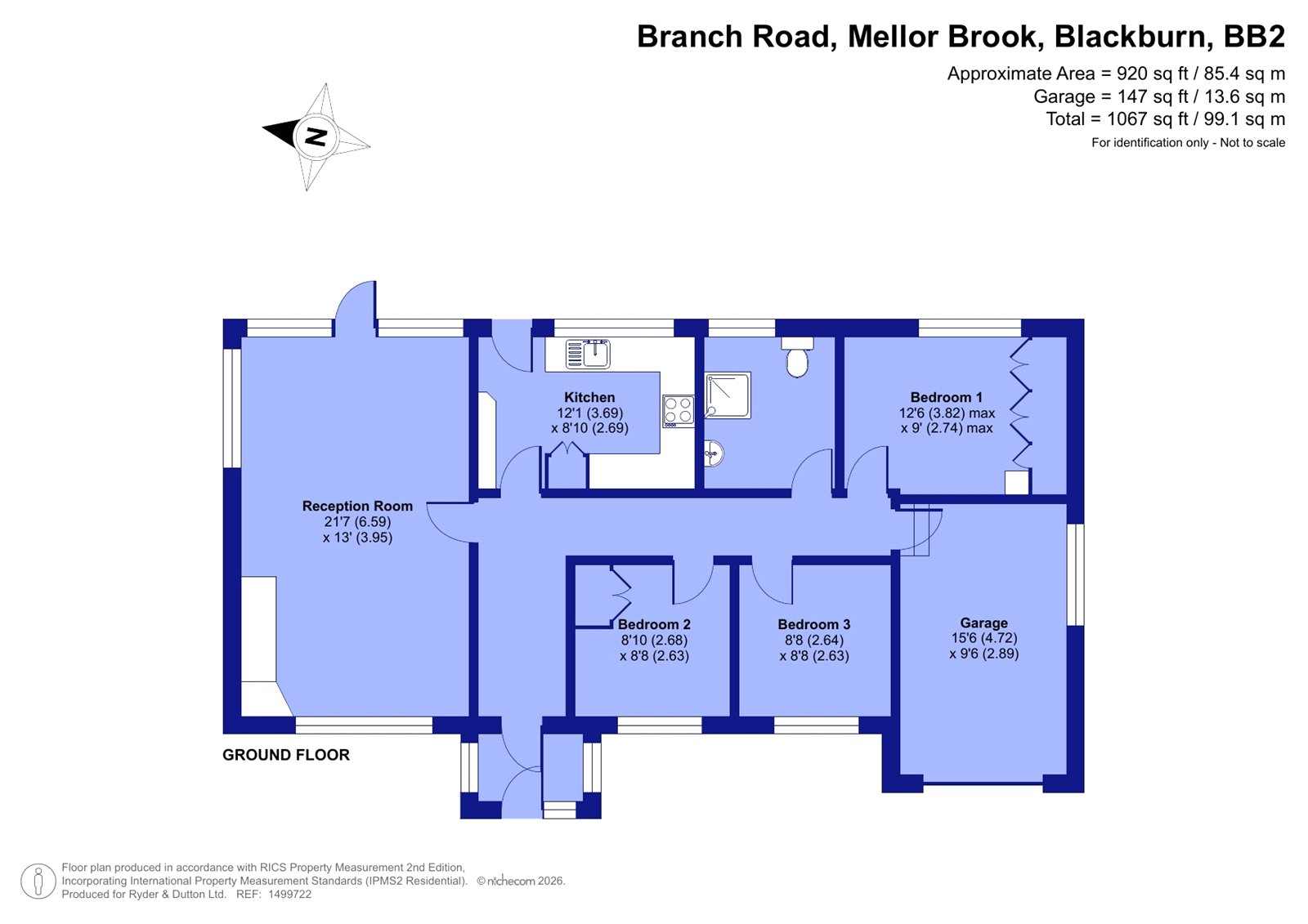 113, Branch Road, Blackburn floorplan
