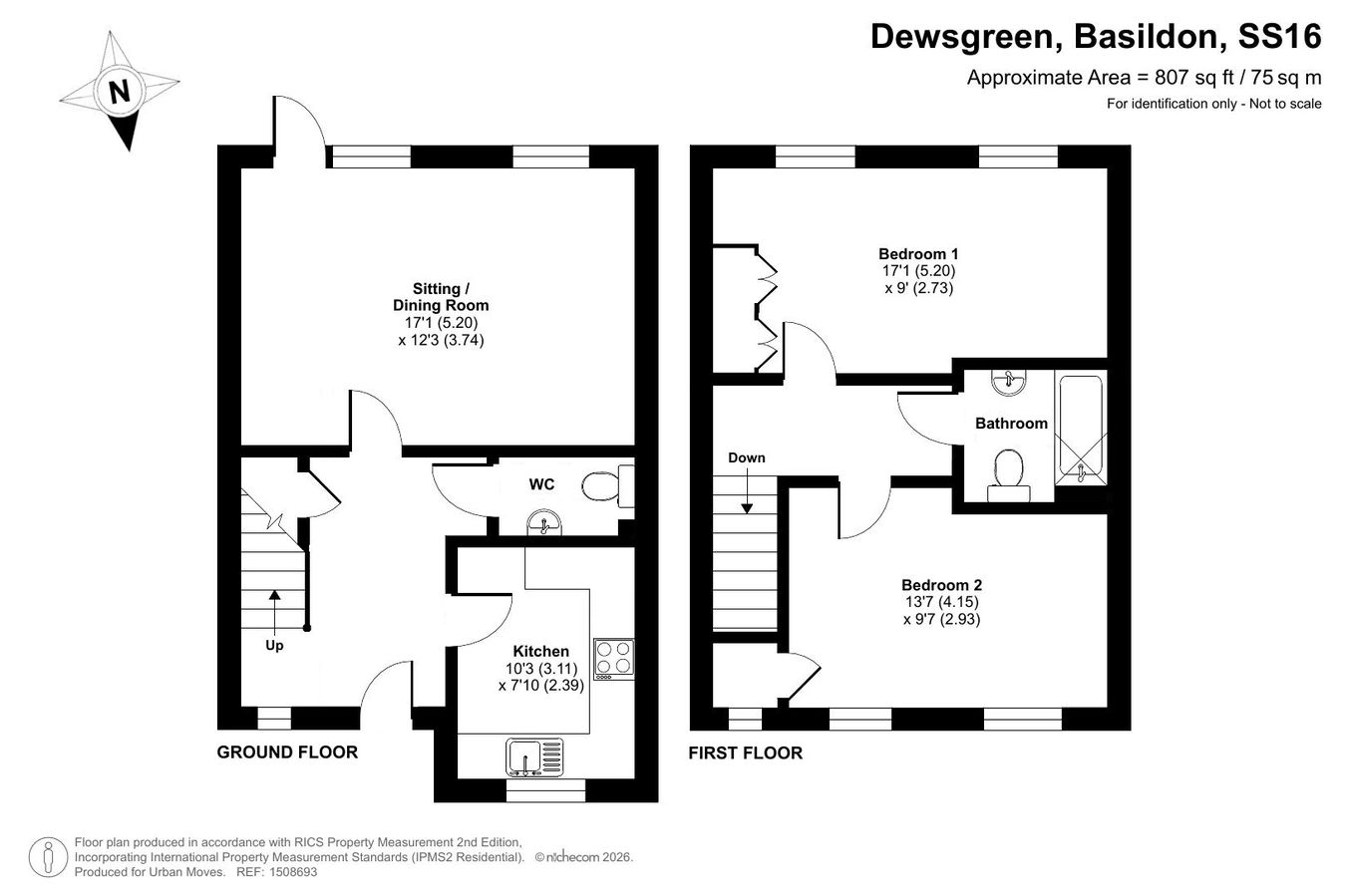 58, Dewsgreen, Basildon floorplan
