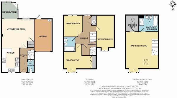 4 Bedrooms Town house to rent in Caberfeigh Close, Redhill RH1