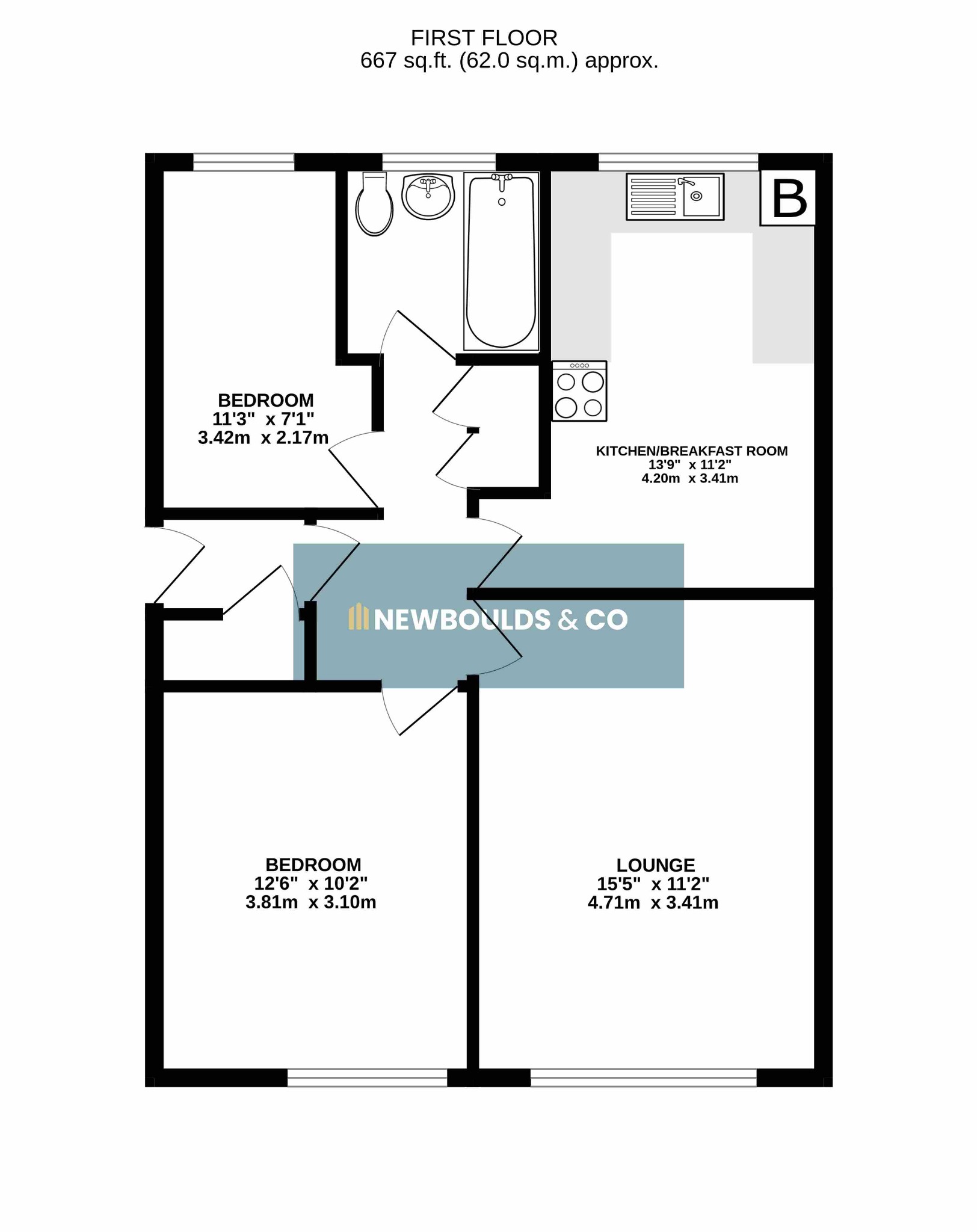 32, Cheriton Court, Walton-On-Thames floorplan