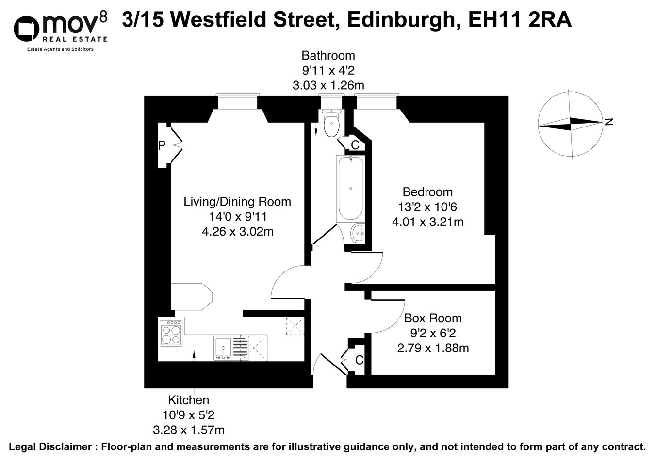 3/15, Westfield Street, Edinburgh floorplan