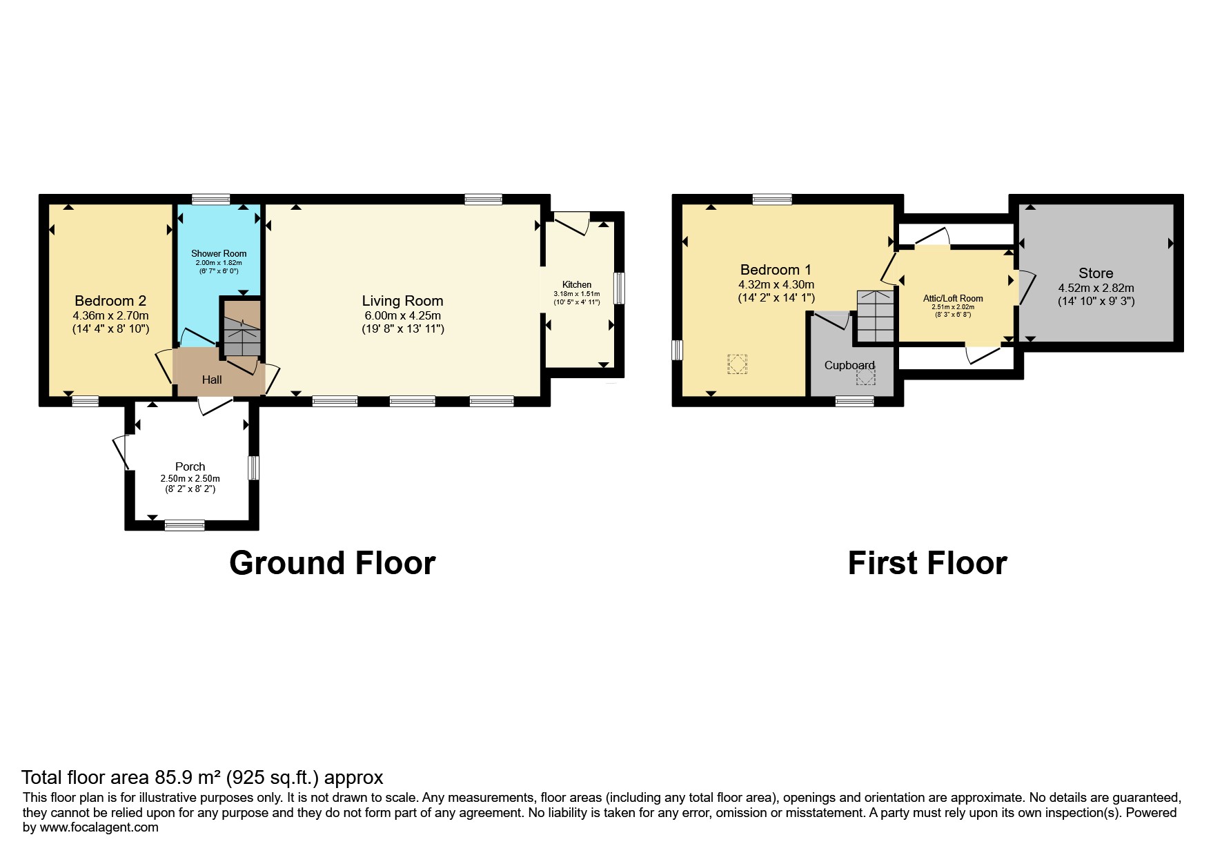 87, Main Street, Leadhills floorplan