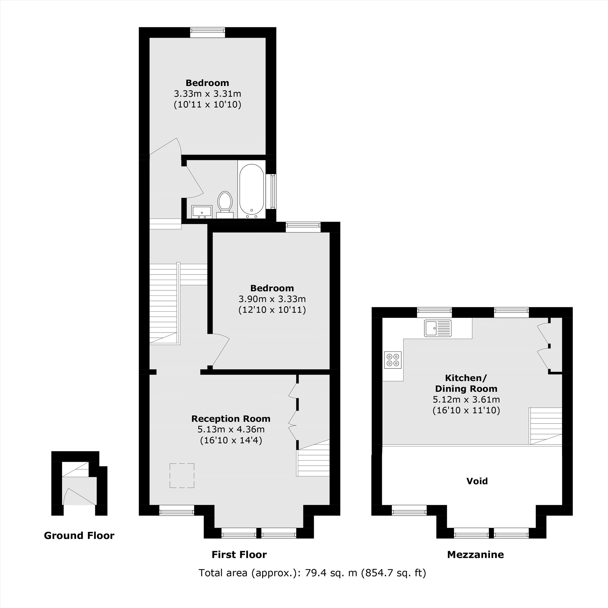 TFF, 44, Moring Road, London floorplan