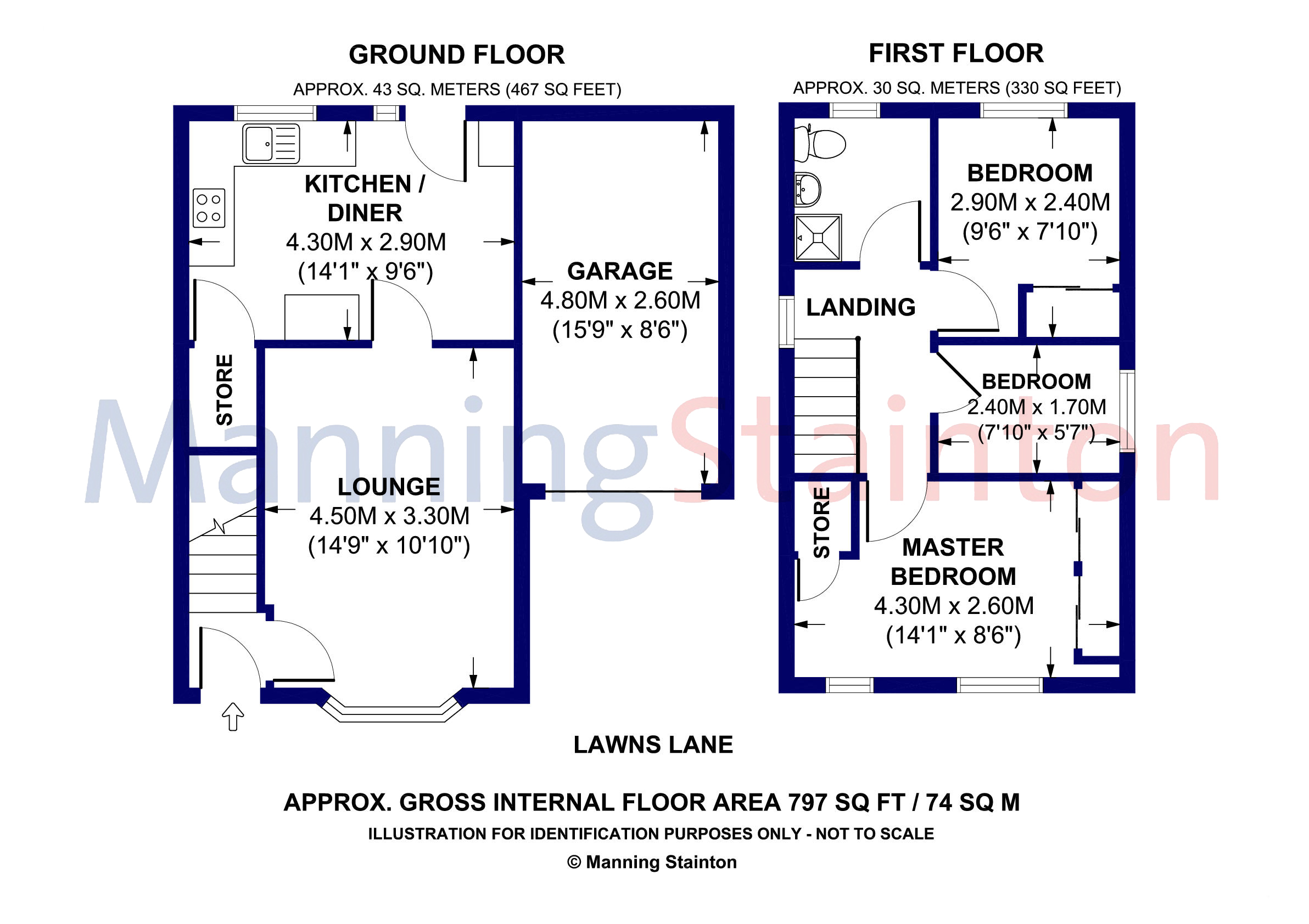 1B, Lawns Lane, Wakefield floorplan