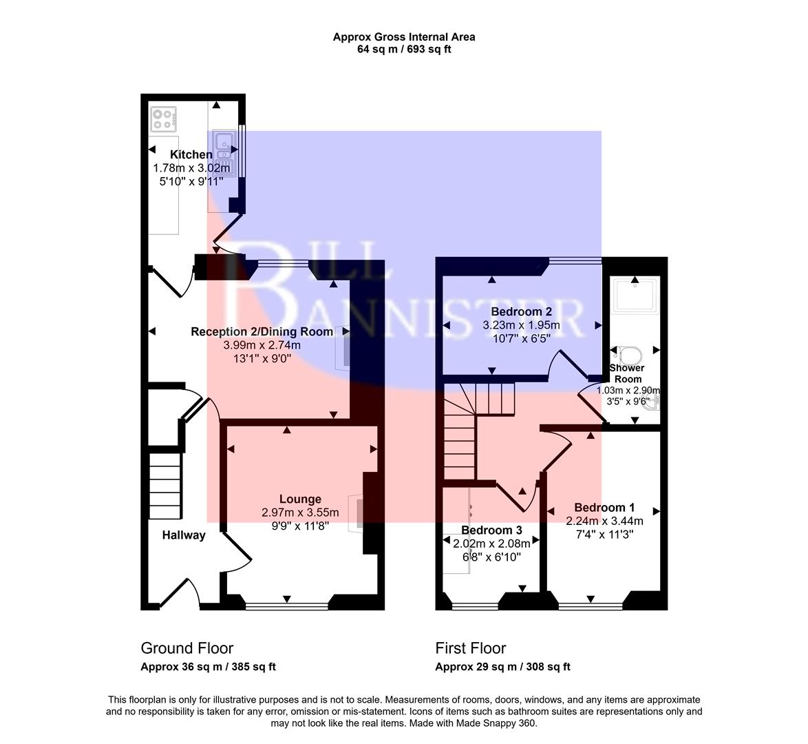 2, Higher Rose Hill, Redruth floorplan