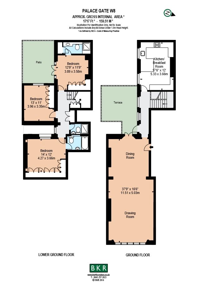 3 Bedrooms Flat to rent in Palace Gate, Kensington, London W8