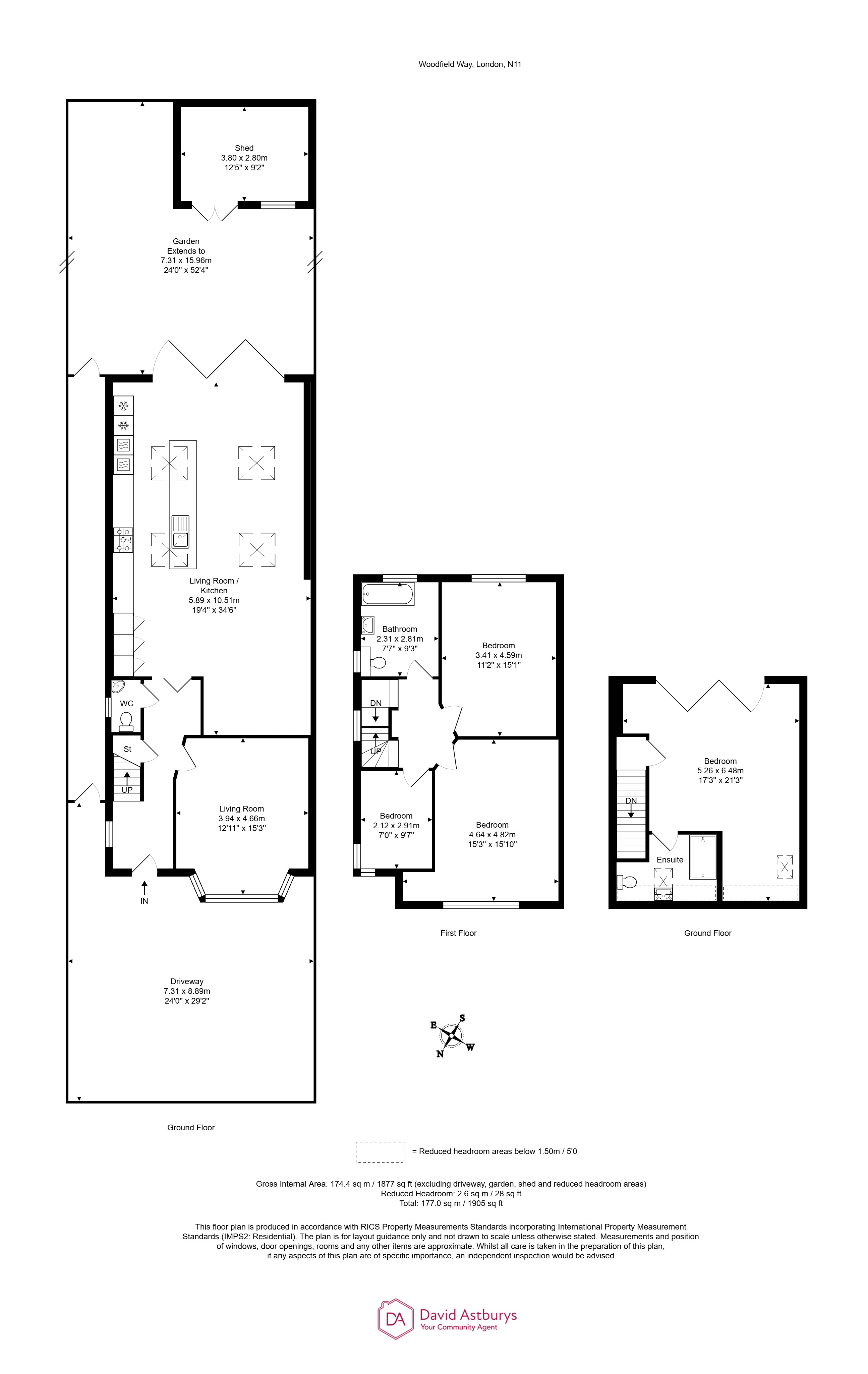 25, Woodfield Way, London floorplan