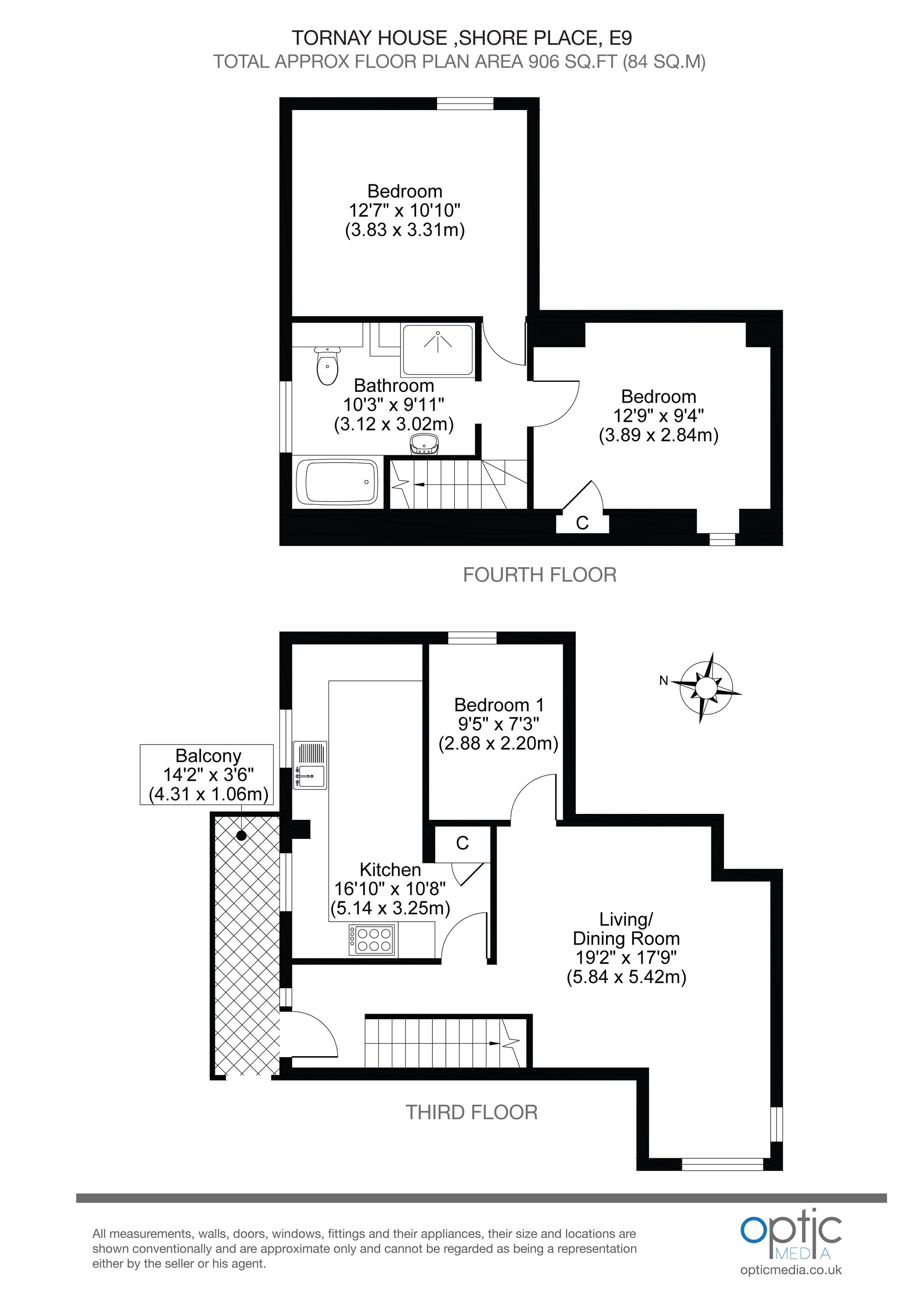 Flat 10, Tornay House Shore Place, London floorplan
