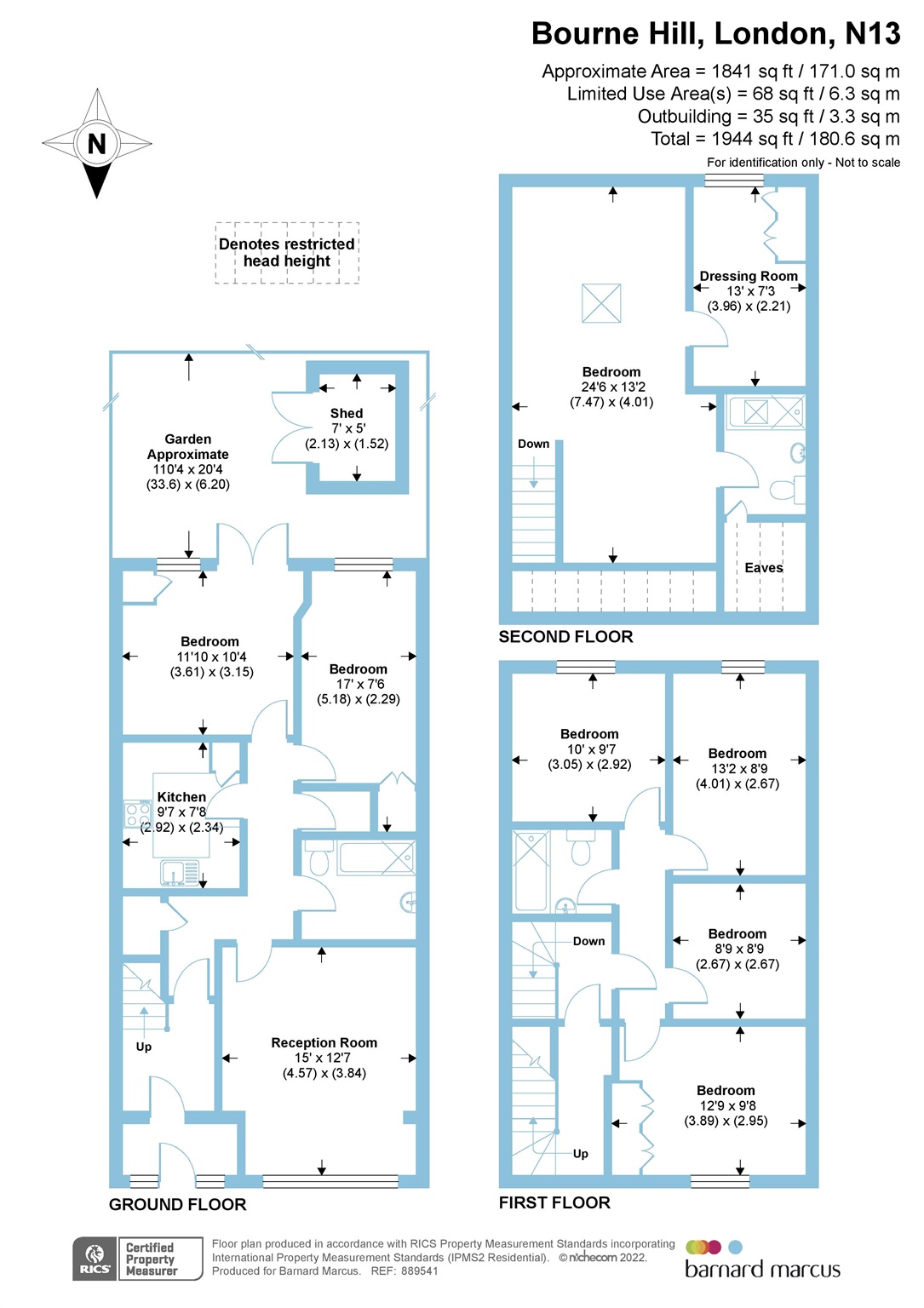 Bourne Hill, London N13, 6 bedroom end terrace house for sale
