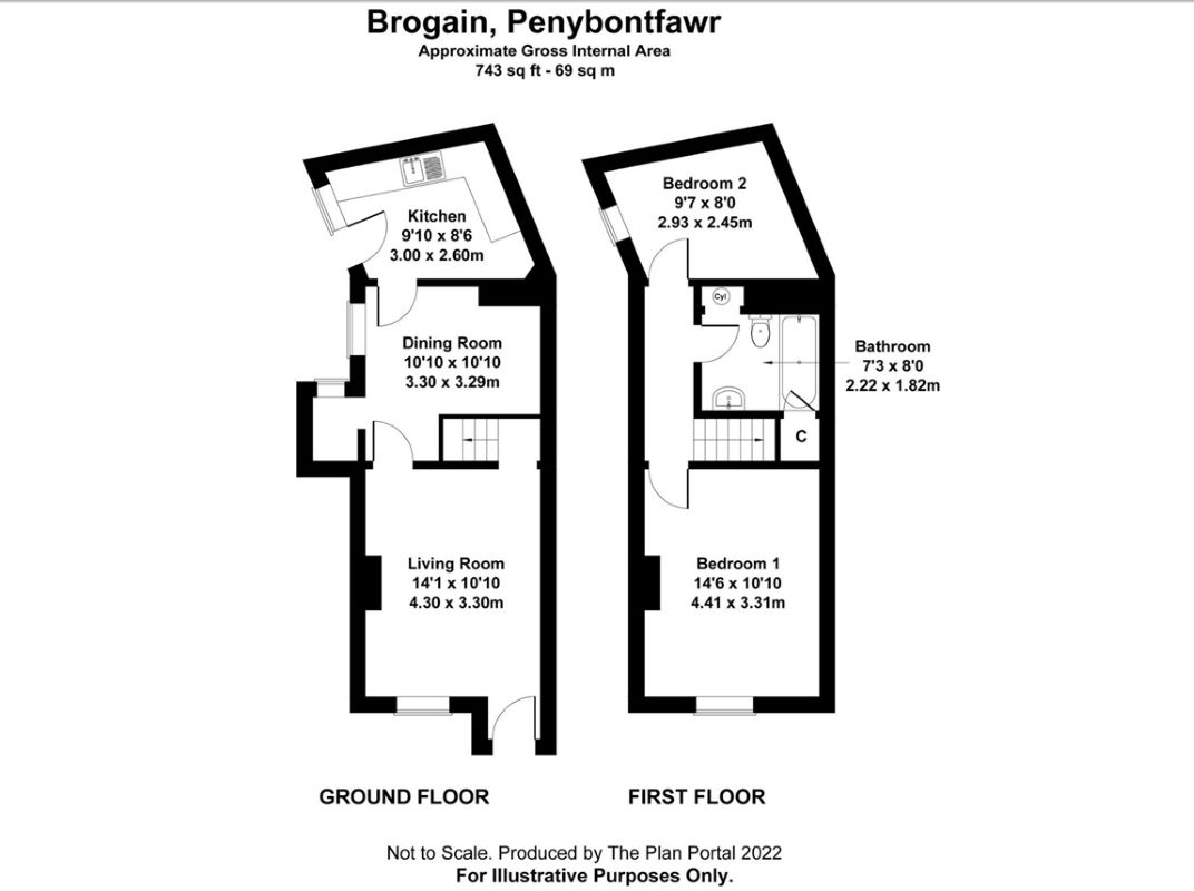 Brogain Penybontfawr, Oswestry, Shropshire SY10, 2 bedroom cottage for ...