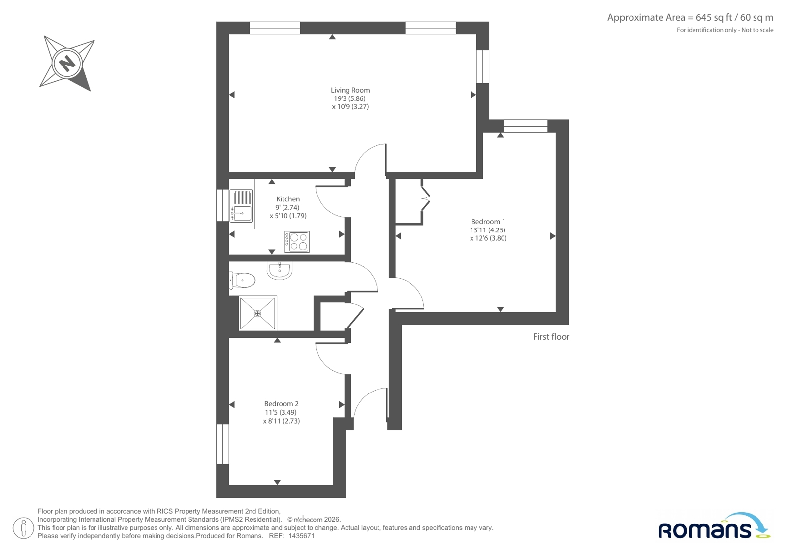 Flat 10, Woodbury Court,, Jouldings Lane, Reading floorplan
