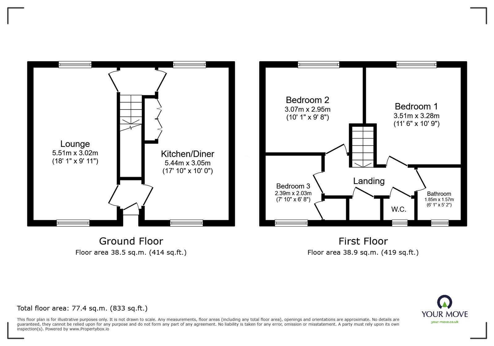 43, Bold Street, Northwood, Staffordshire floorplan