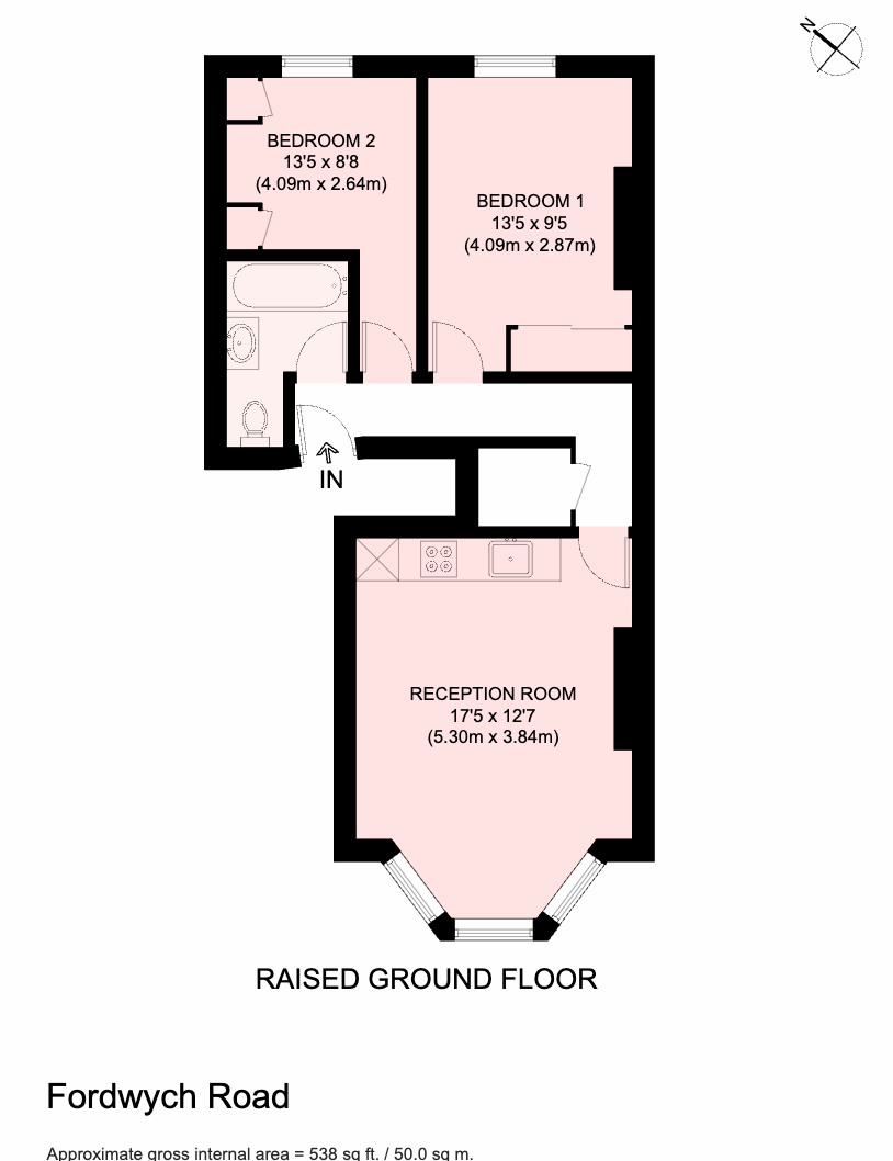 43b, Fordwych Road, London floorplan