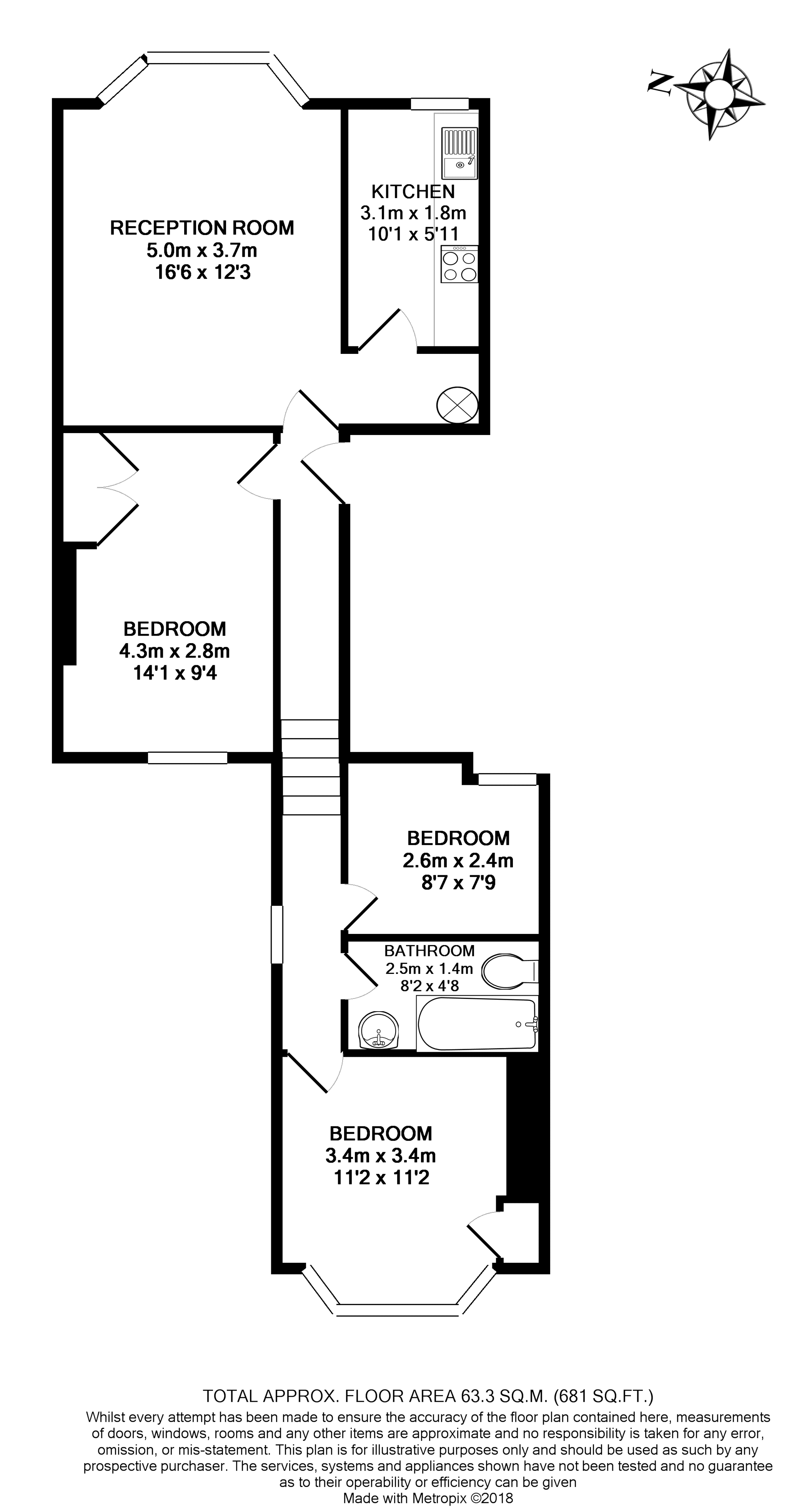 3 Bedrooms Flat to rent in Springwell Avenue, Harlesden NW10