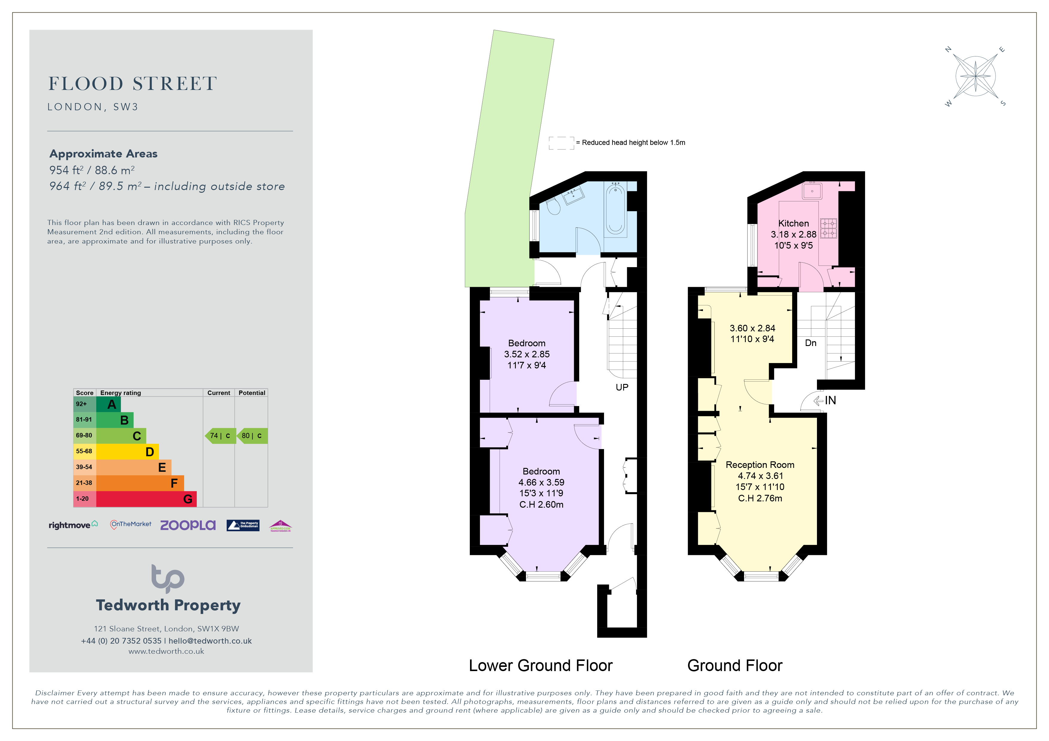Flat 1, 111, Flood Street, London floorplan