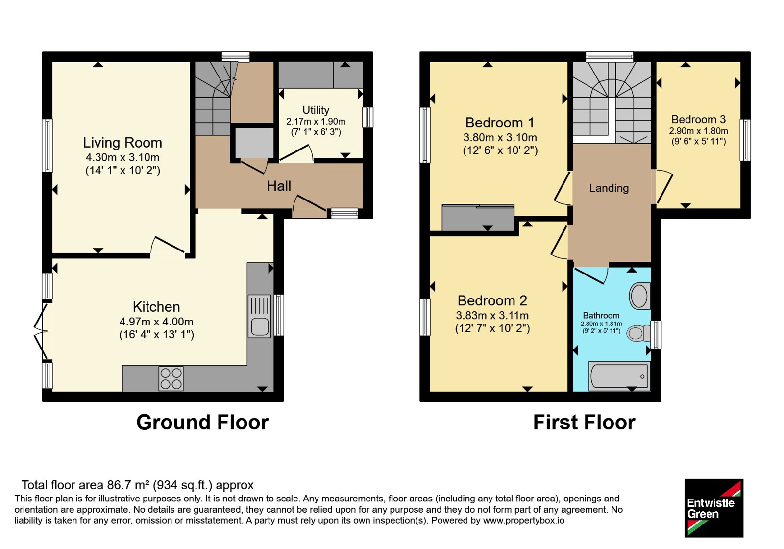 13, Gambleside Close, Rossendale floorplan