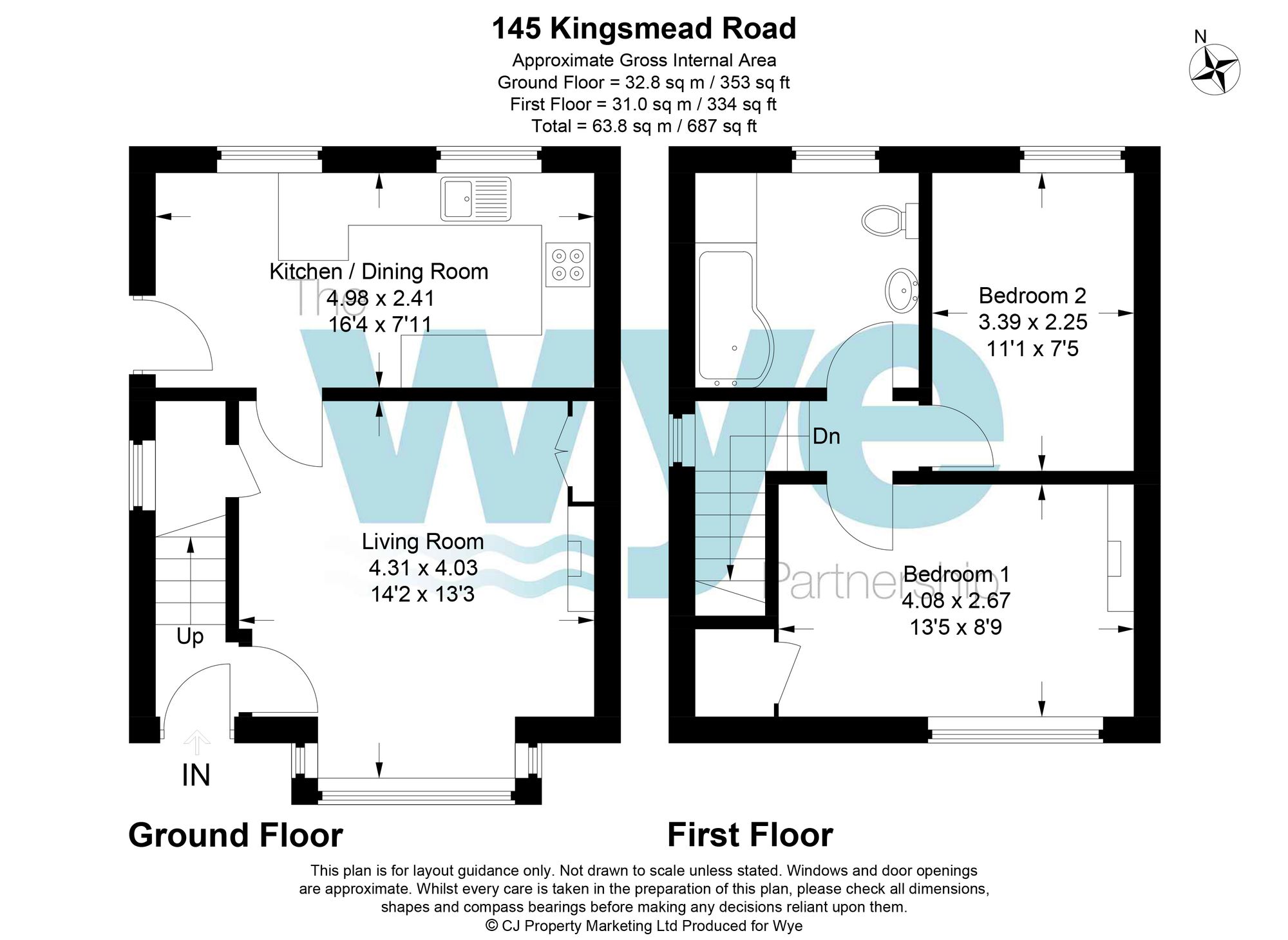 145 Kingsmead Road, High Wycombe floorplan