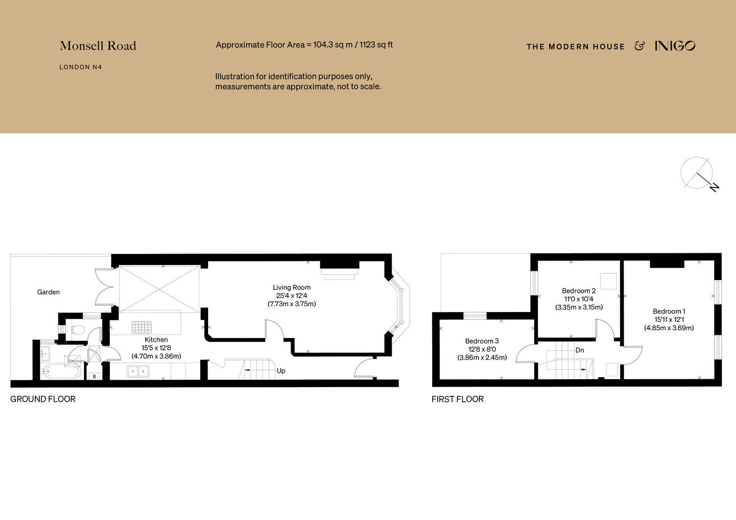 45, Monsell Road, London floorplan